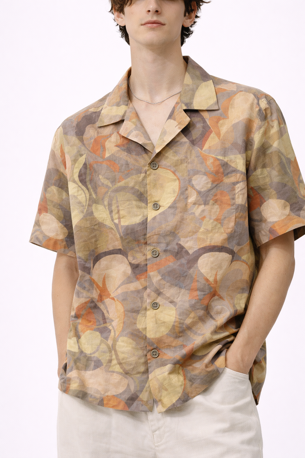 Soft Tropical Printed Shirt