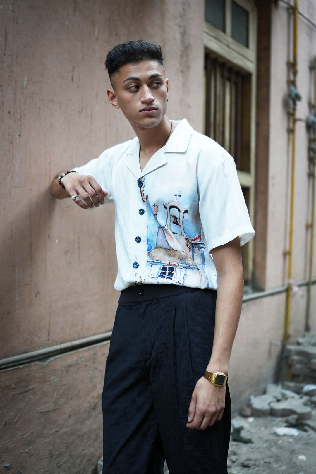 CLOUDY BELL VINTAGE SAILOR COLLAR SHIRT