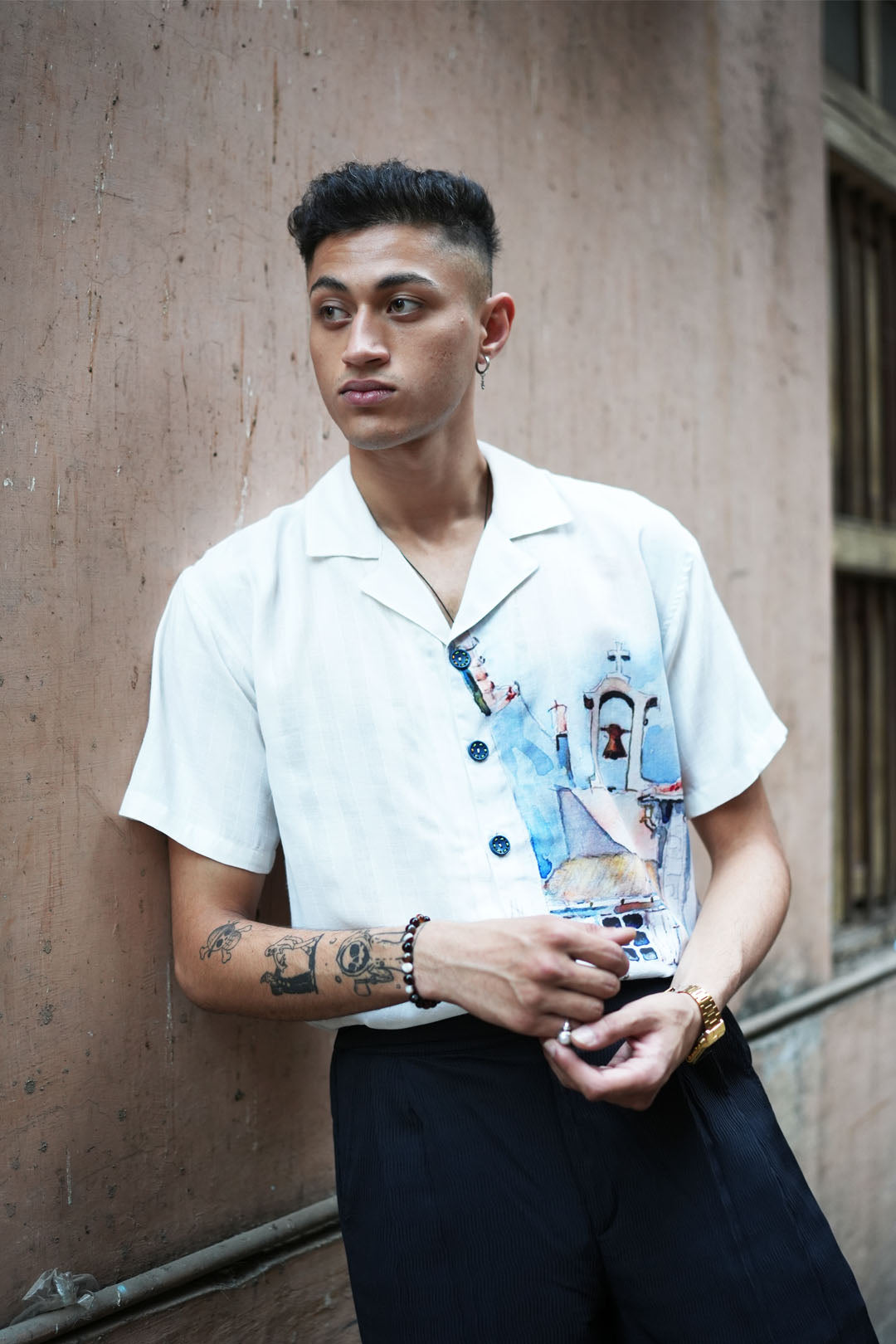 CLOUDY BELL VINTAGE SAILOR COLLAR SHIRT