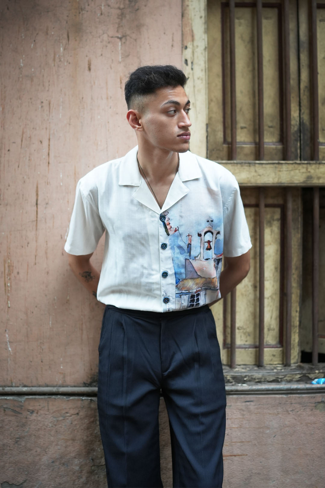 CLOUDY BELL VINTAGE SAILOR COLLAR SHIRT