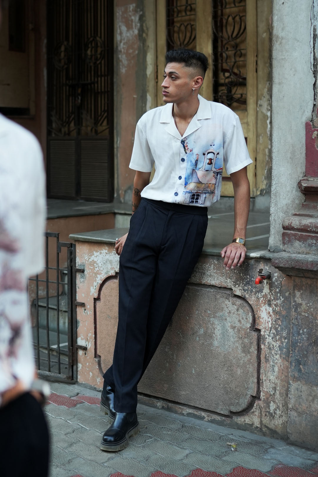 CLOUDY BELL VINTAGE SAILOR COLLAR SHIRT