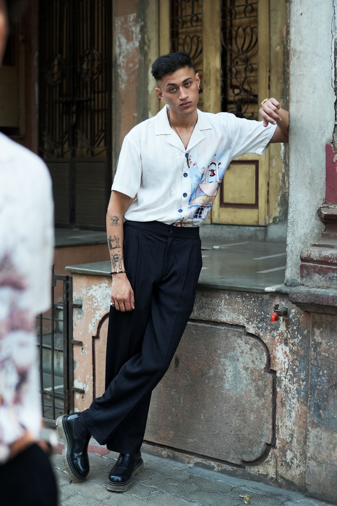 CLOUDY BELL VINTAGE SAILOR COLLAR SHIRT