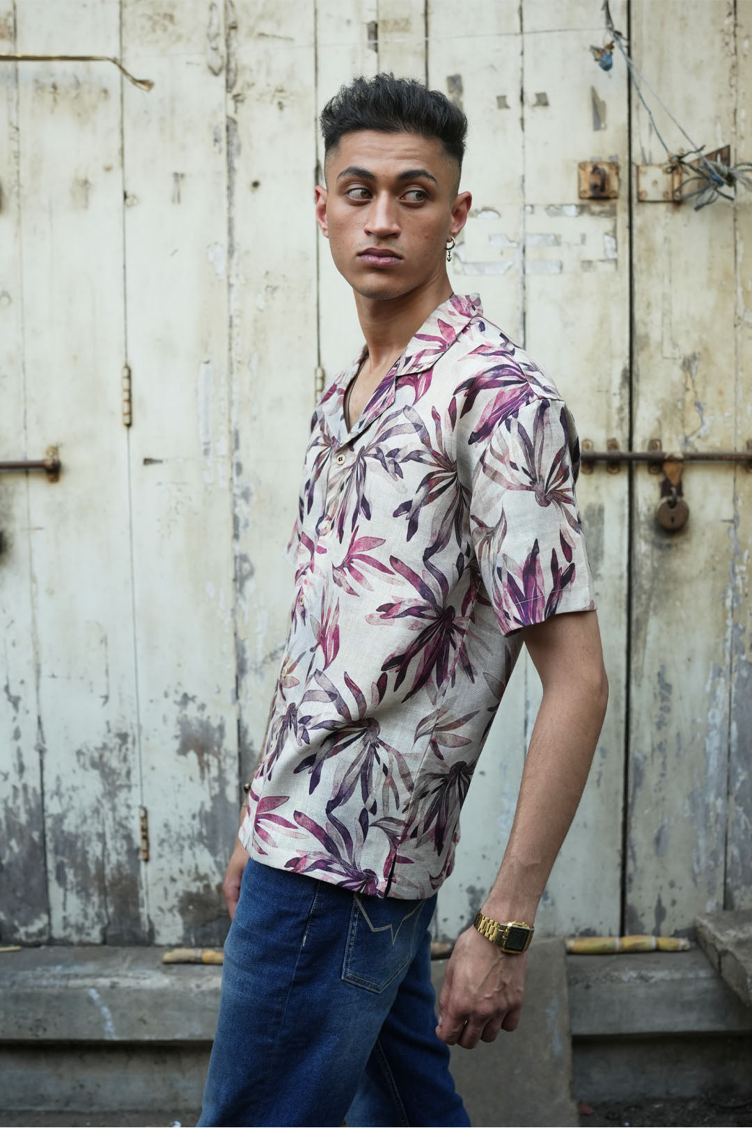 WILD FLOWER LINEN SHIRT