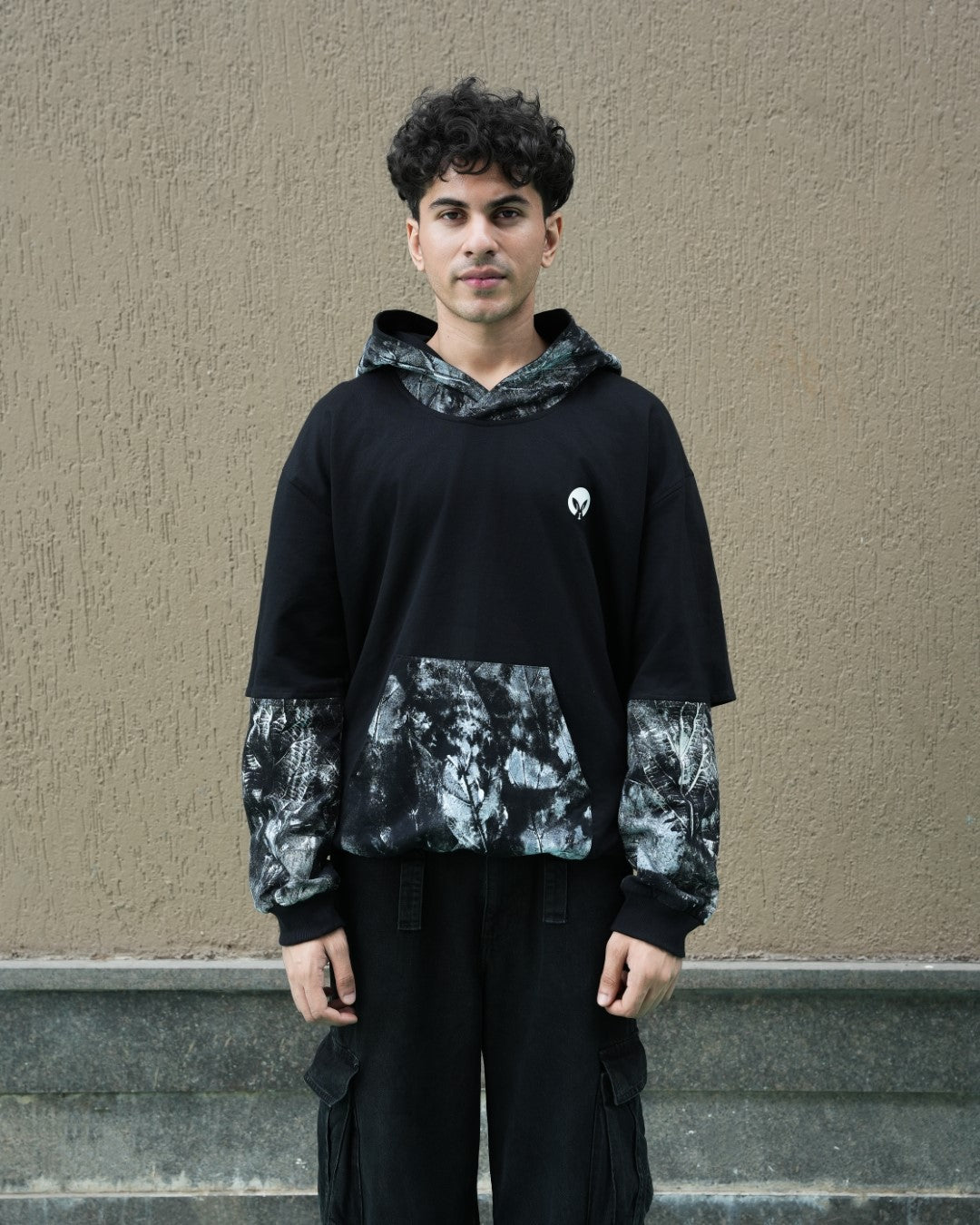 BLACK AND WHITE UNISEX HOODIE