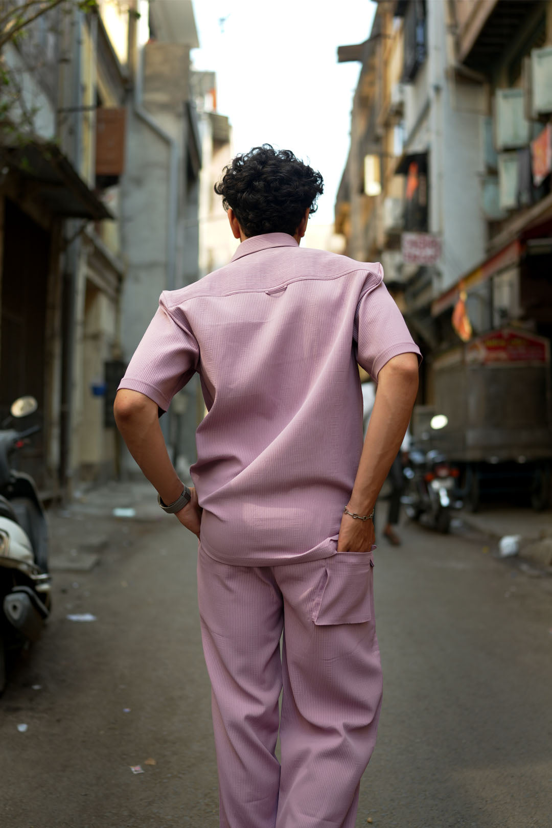 DOUBLE POCKET UTILITY PINK CO-ORD SET