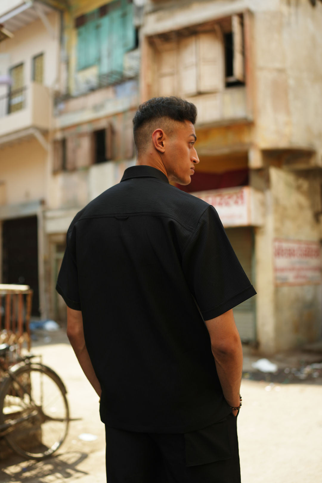 DOUBLE POCKET UTILITY BLACK CO-ORD SET