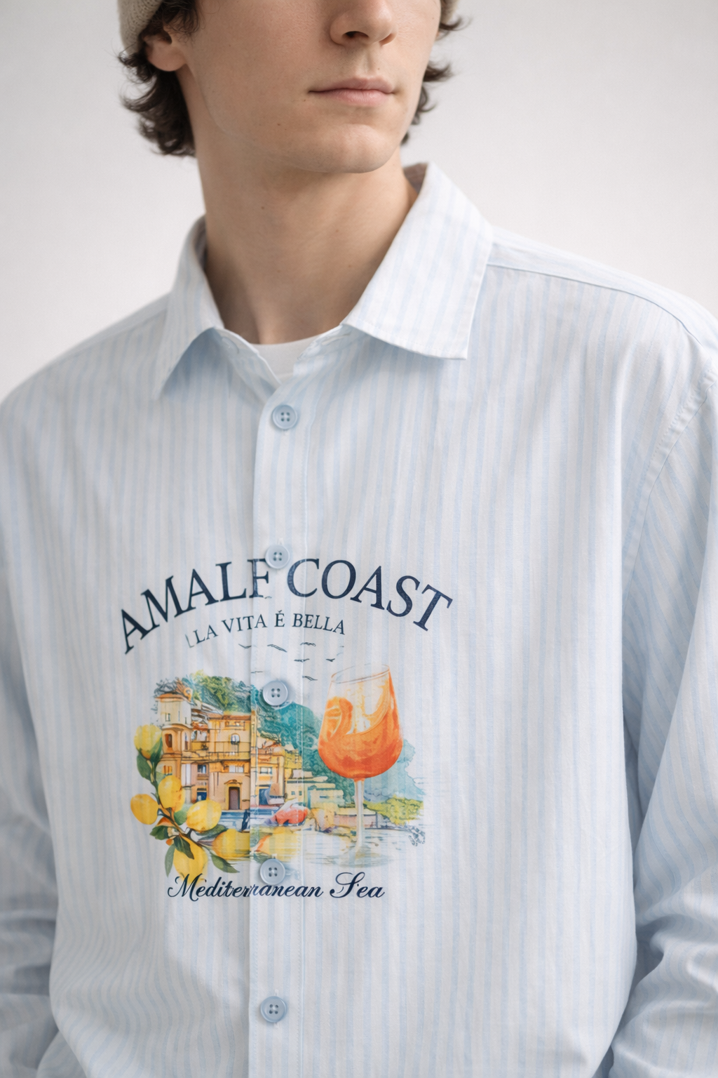 BLUE STRIPED FULL SLEEVE SHIRT