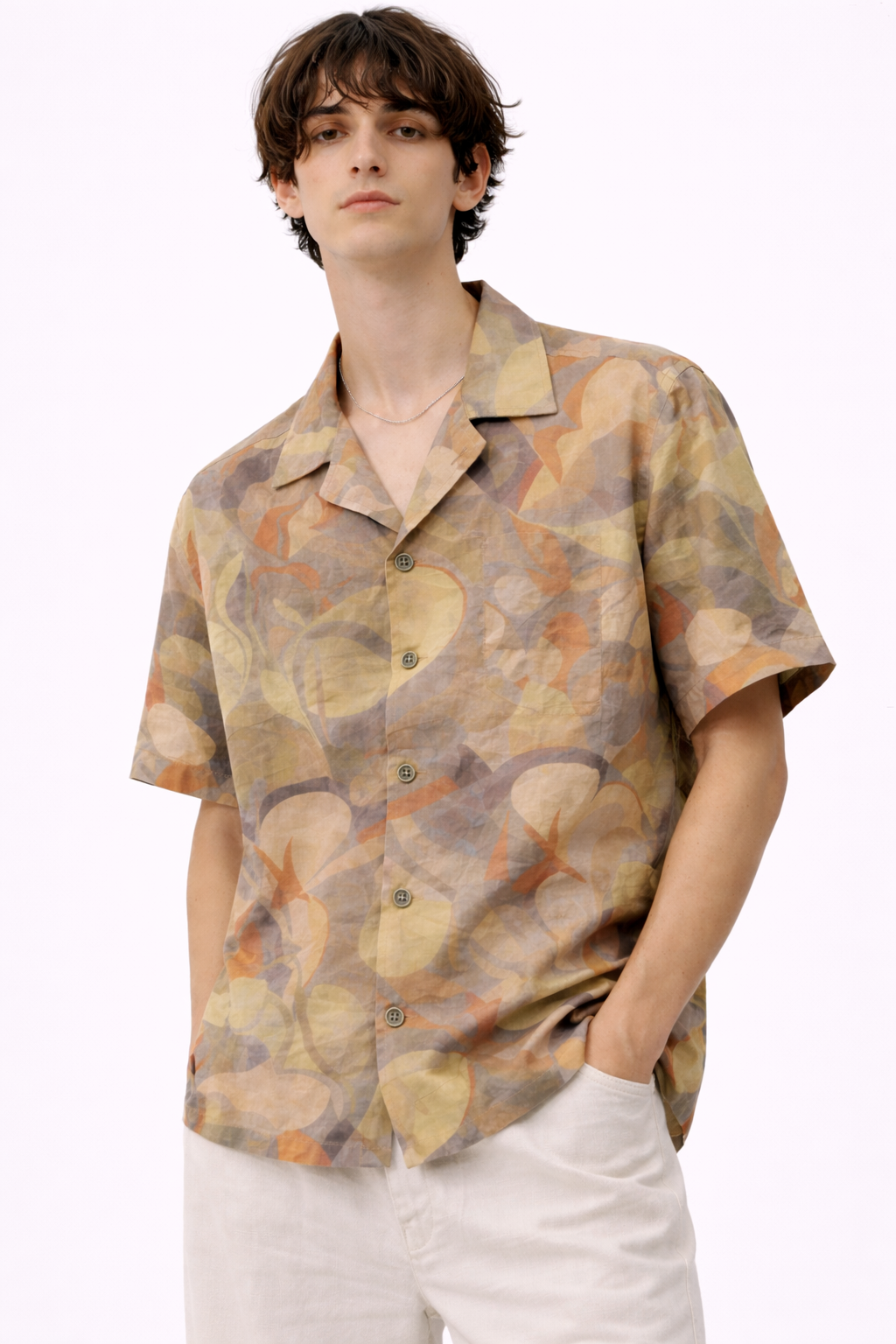 Soft Tropical Printed Shirt