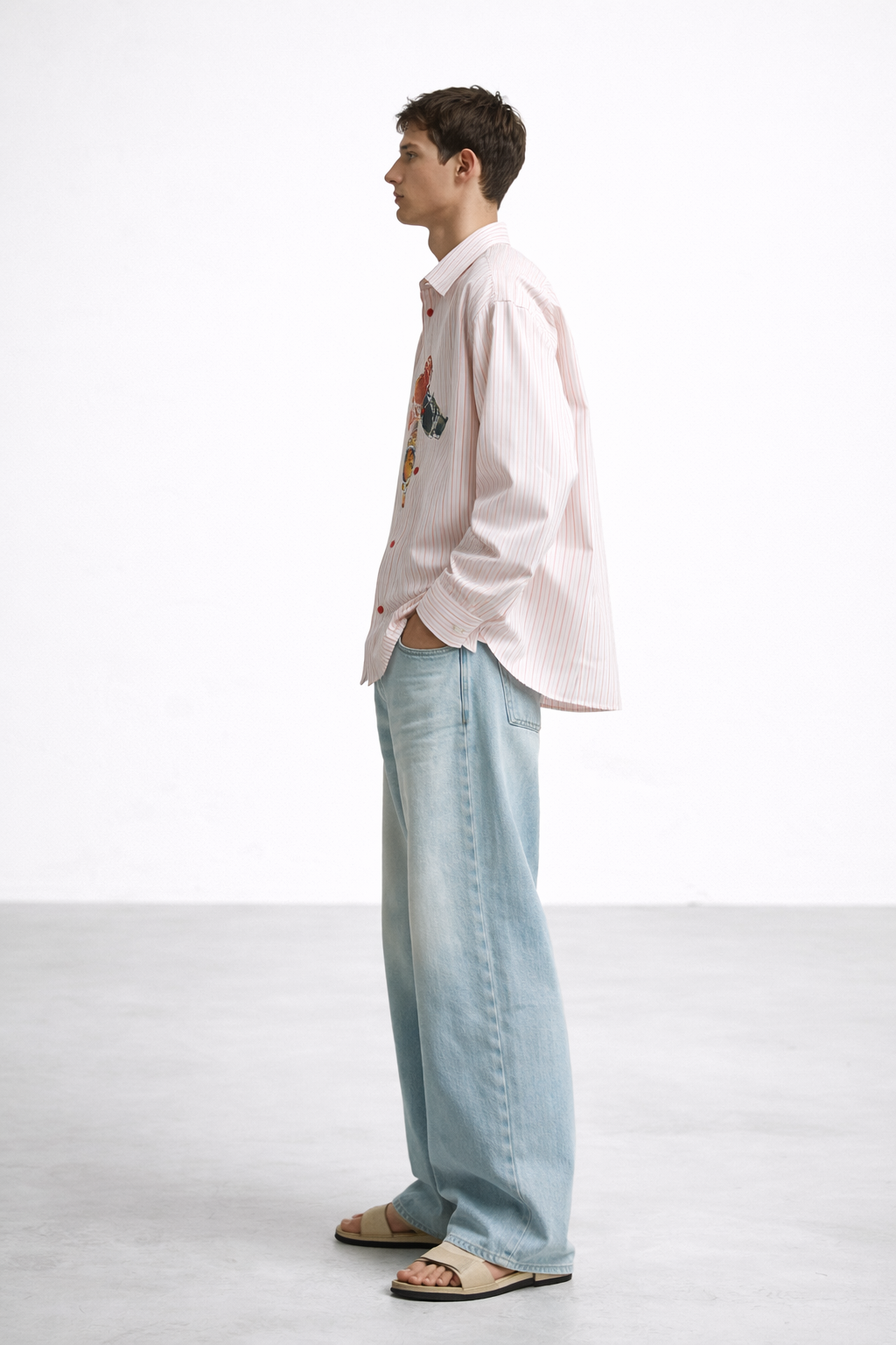 WATCH RED STRIPED FULL SLEEVE SHIRT