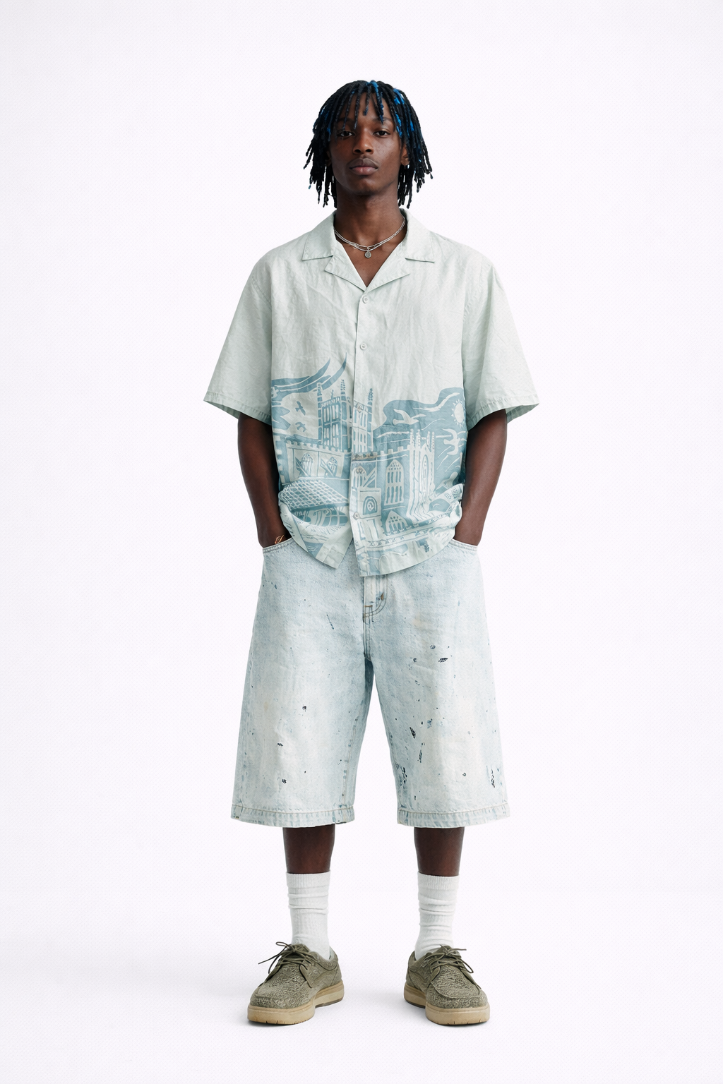 Coastal Blue crush effect shirt