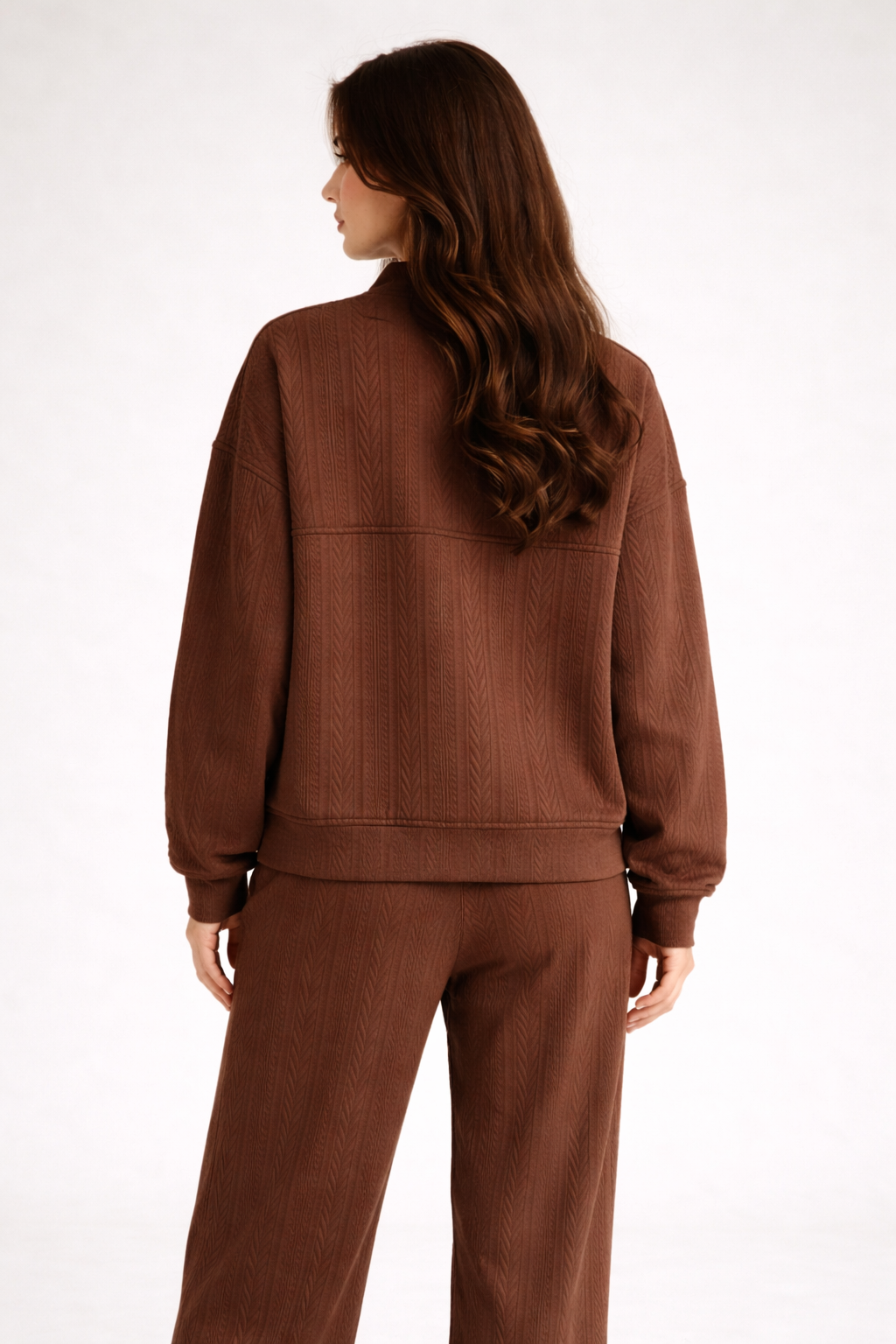 JACQUARD CREW NECK JACKET CO-ORD