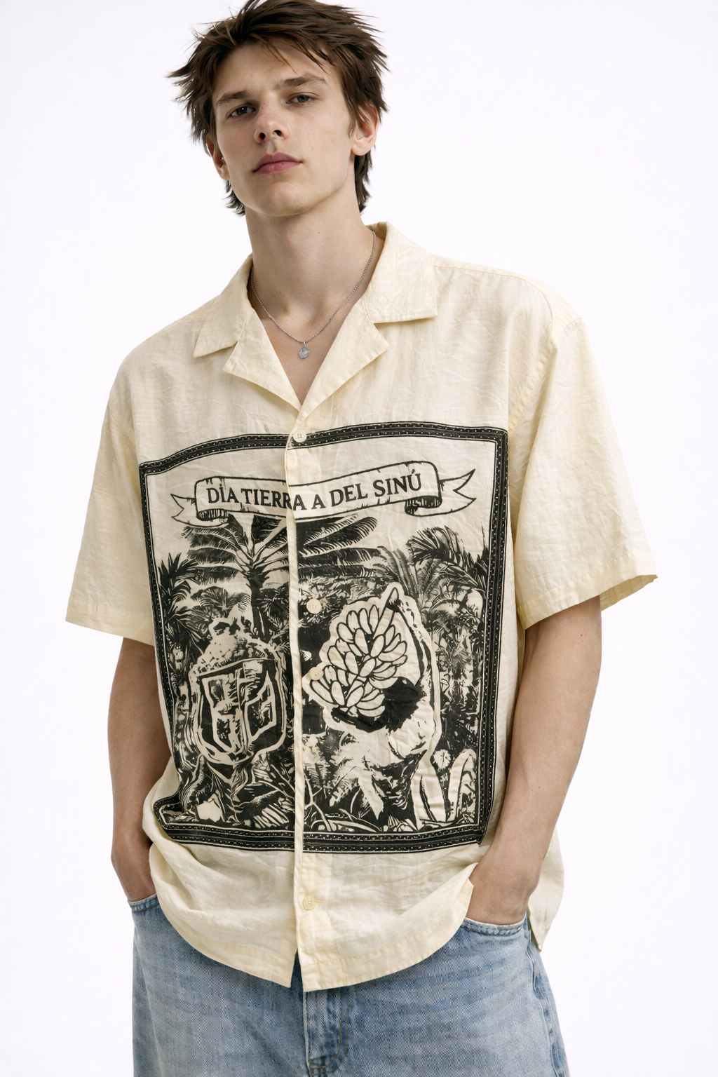 Warm crushed fabric shirt