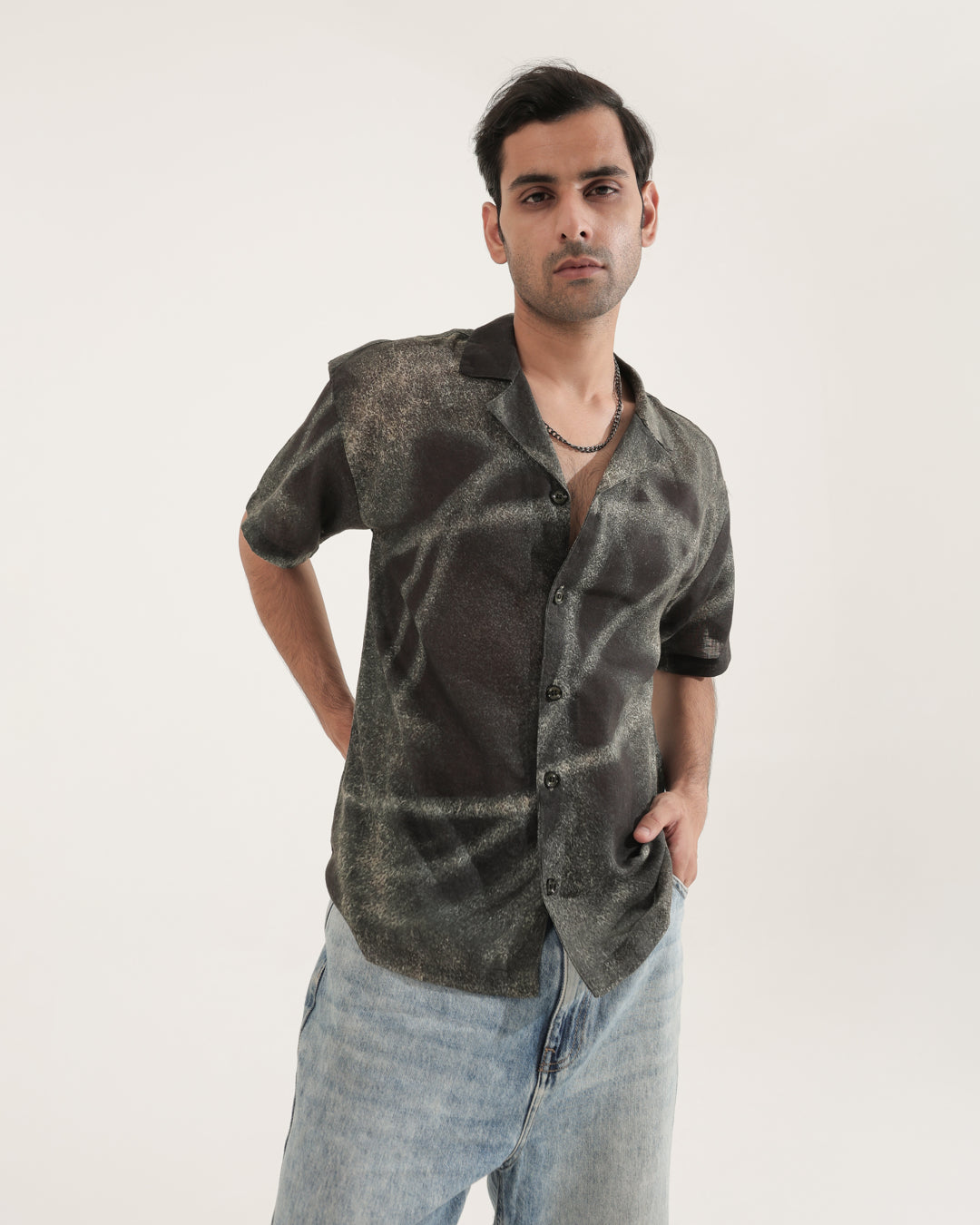 FOREST LINEN OVERSIZED SHIRT