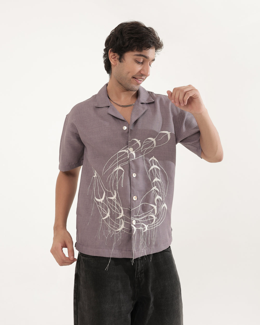 FLYING BIRDS EMBROIDERY SHIRT