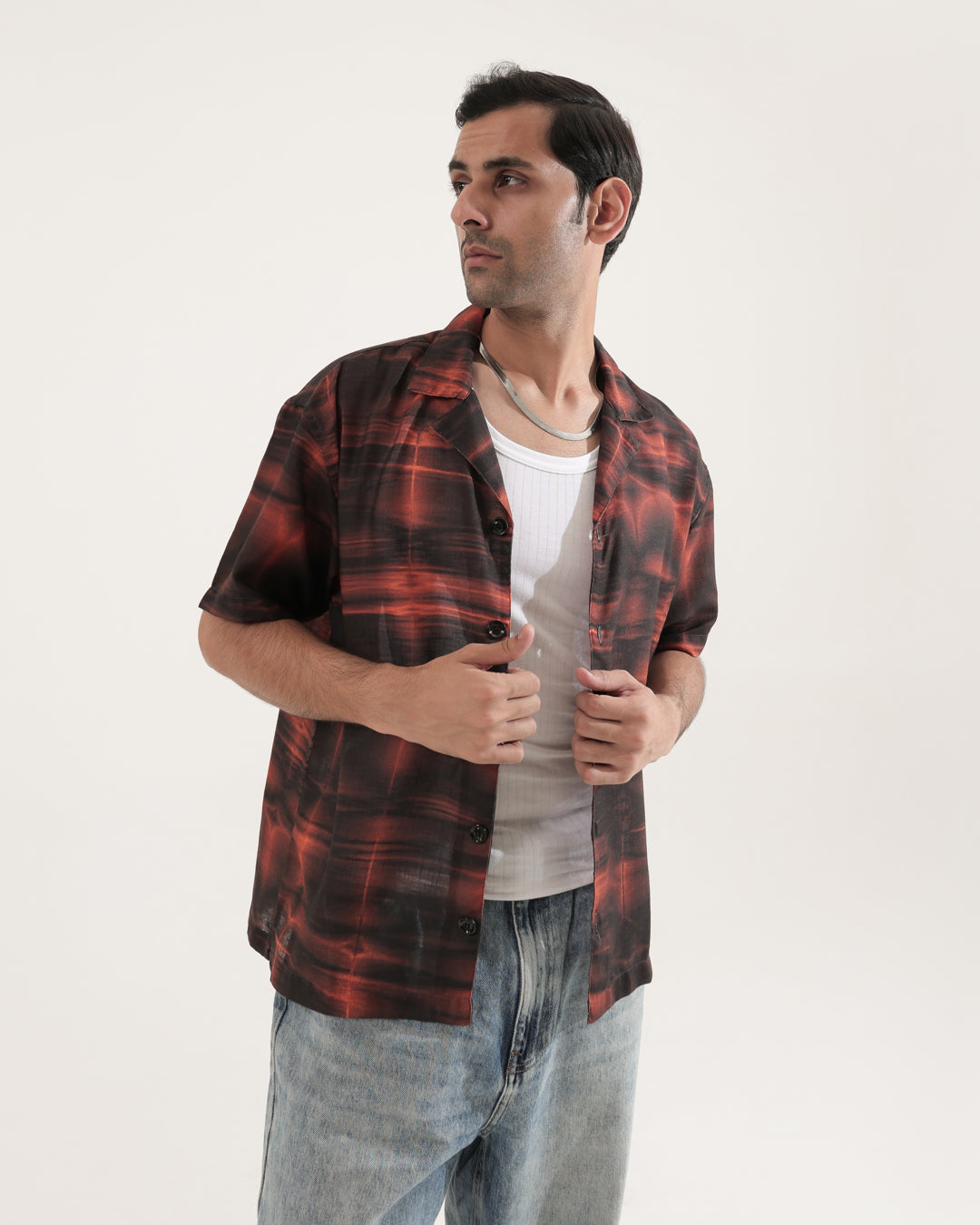 TIE AND DYE LINEN OVERSIZED SHIRT