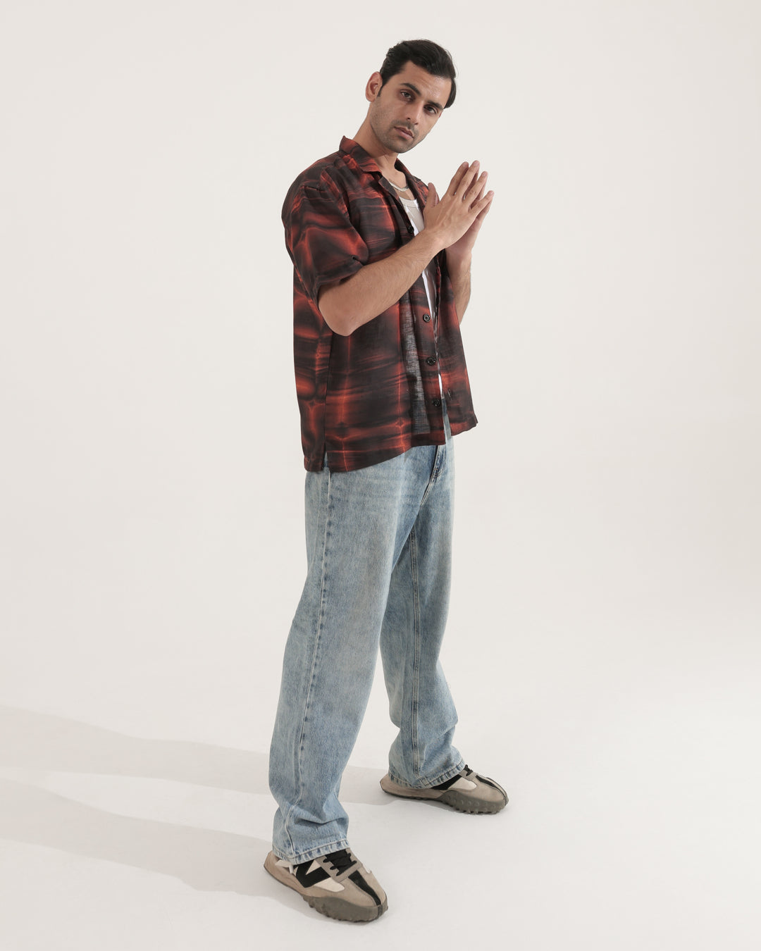 TIE AND DYE LINEN OVERSIZED SHIRT