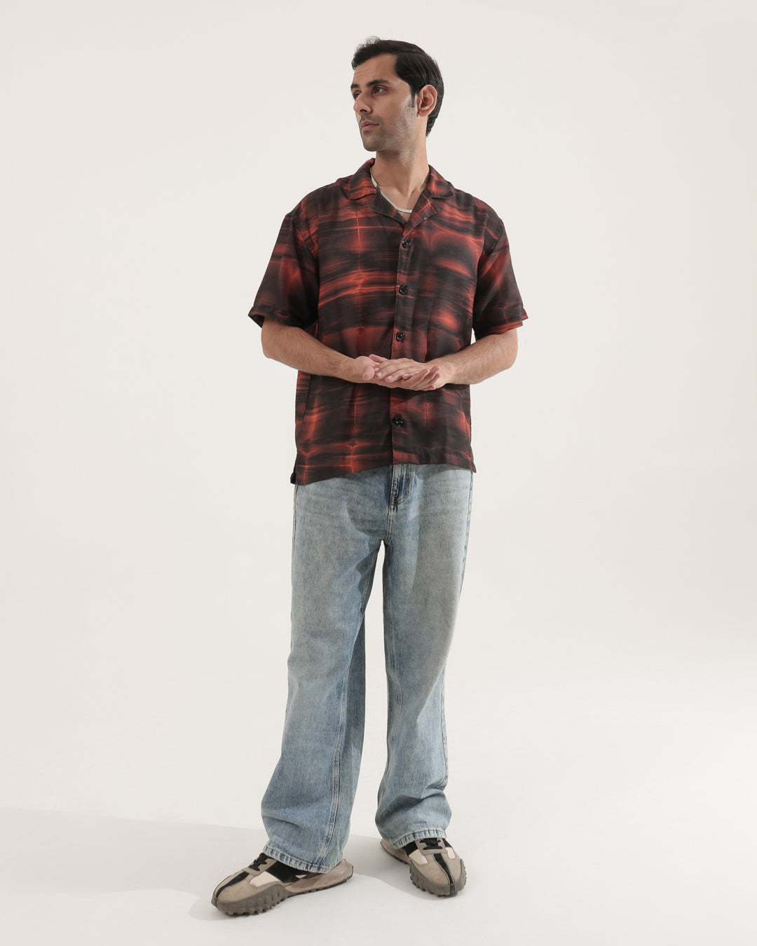 TIE AND DYE LINEN OVERSIZED SHIRT