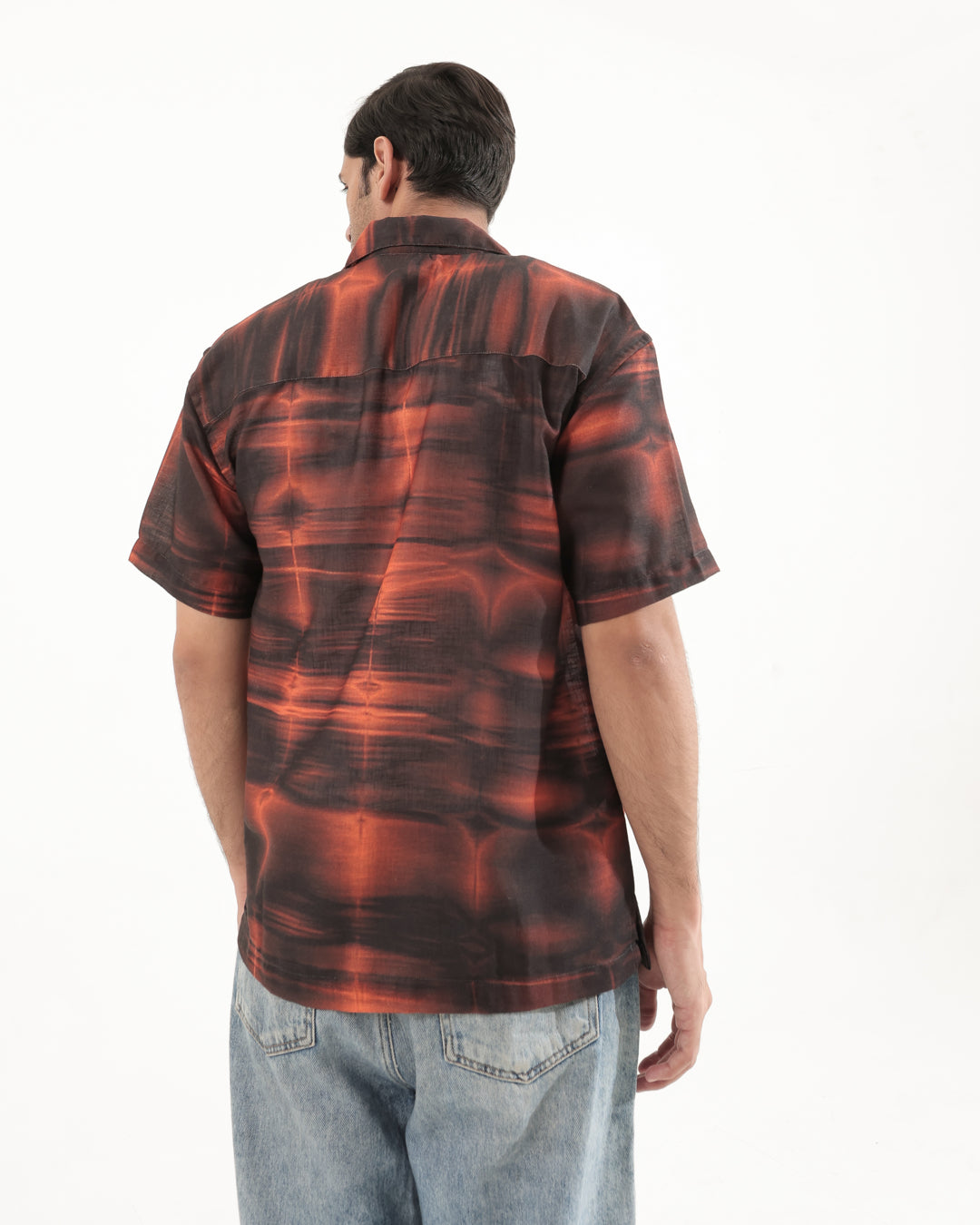 TIE AND DYE LINEN OVERSIZED SHIRT