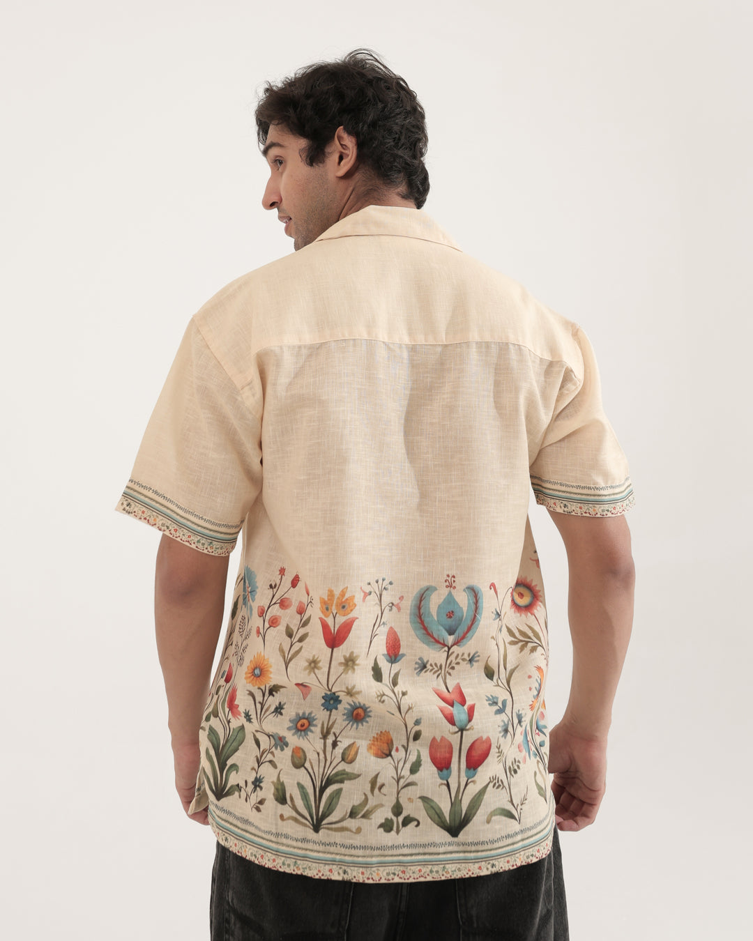 BOUQUET LINEN OVERSIZED SHIRT