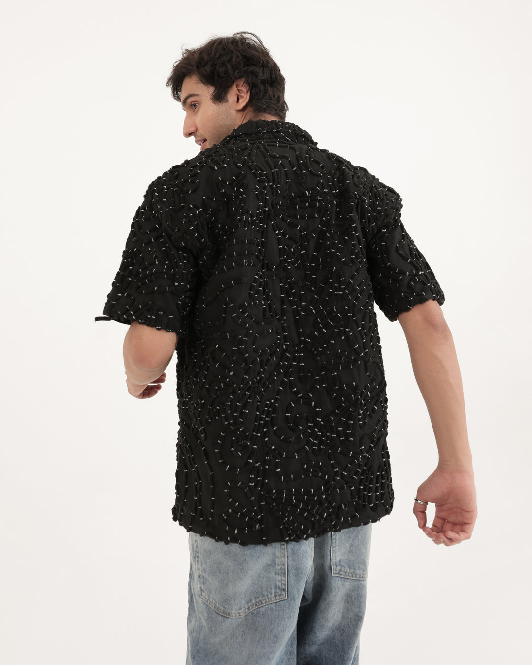 BLACK DOODLE 3D UNISEX SHIRT