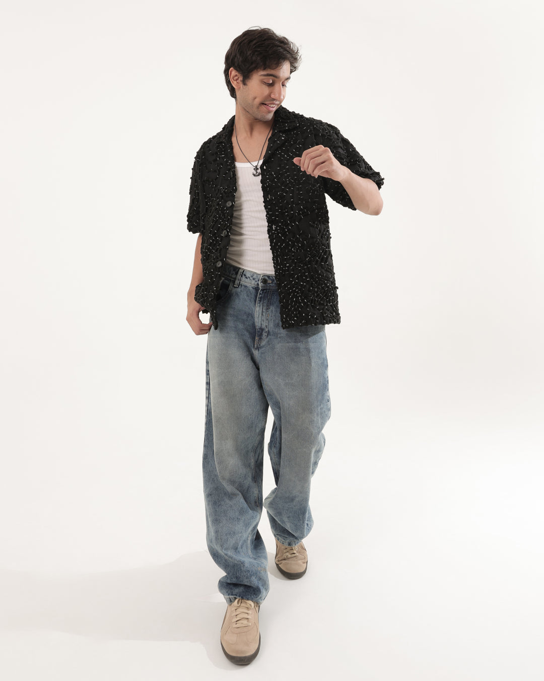 BLACK DOODLE 3D UNISEX SHIRT