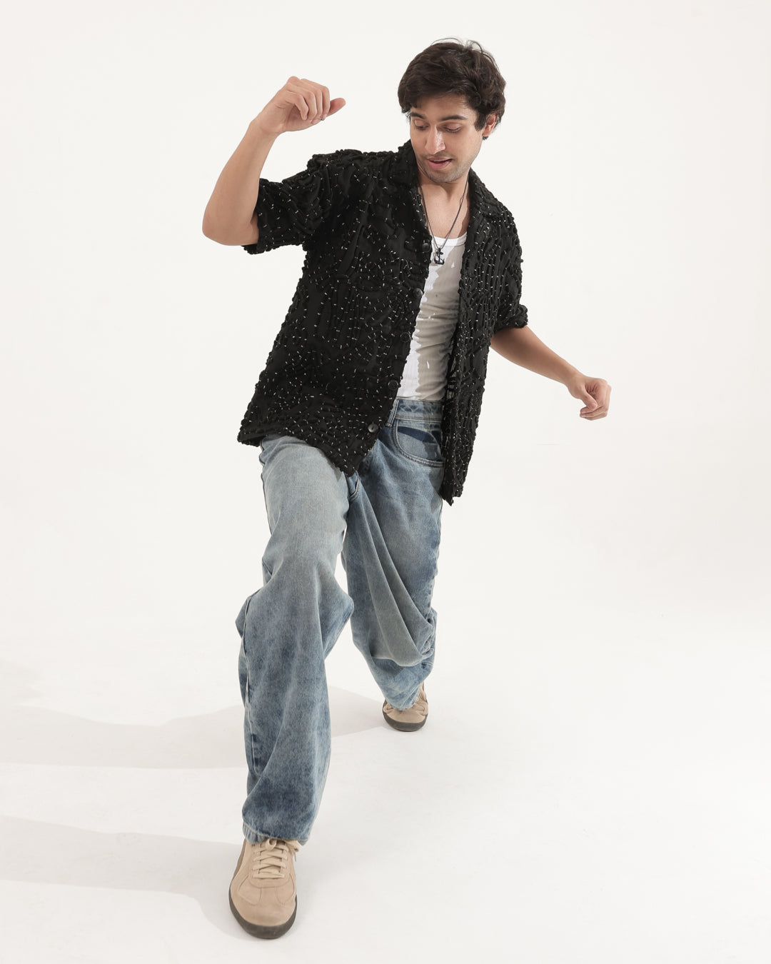 BLACK DOODLE 3D UNISEX SHIRT