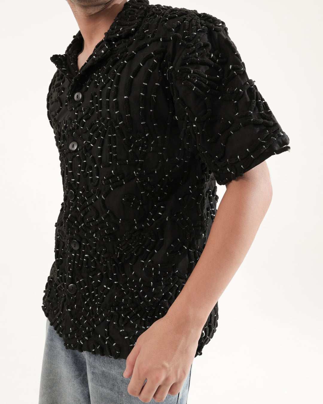 BLACK DOODLE 3D UNISEX SHIRT