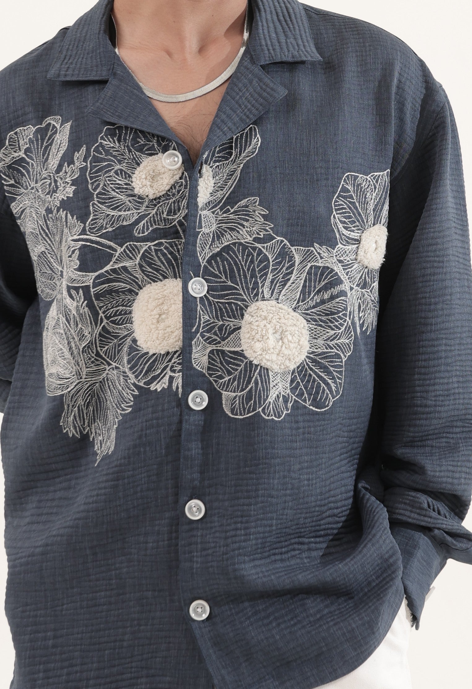 DANDELION EMBROIDERED UNISEX SHIRT
