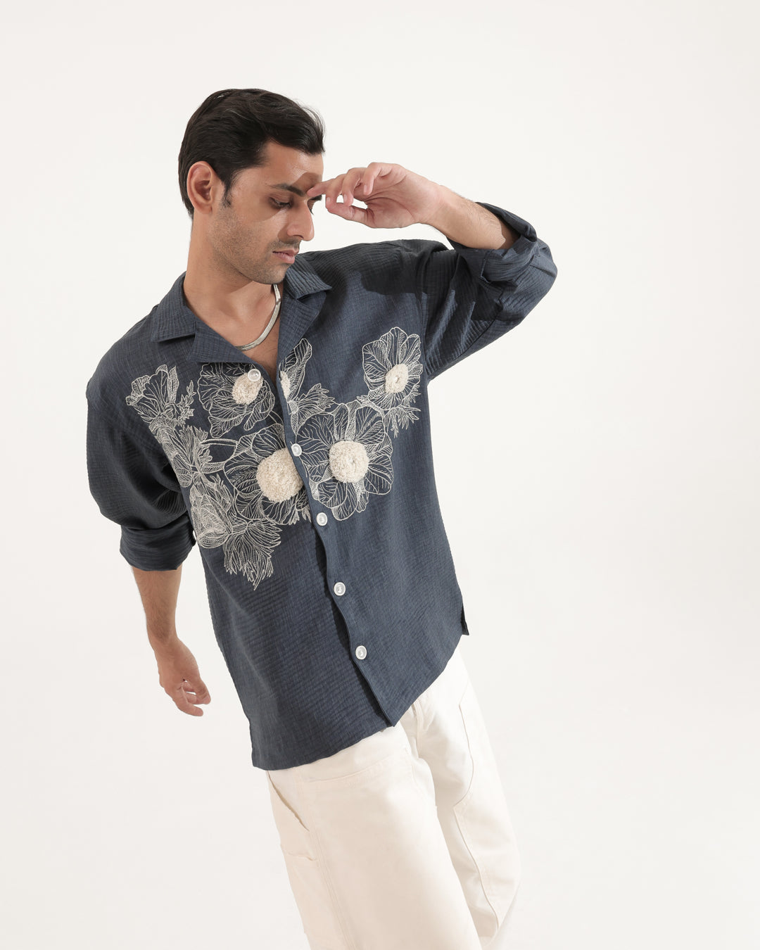 DANDELION EMBROIDERED UNISEX SHIRT