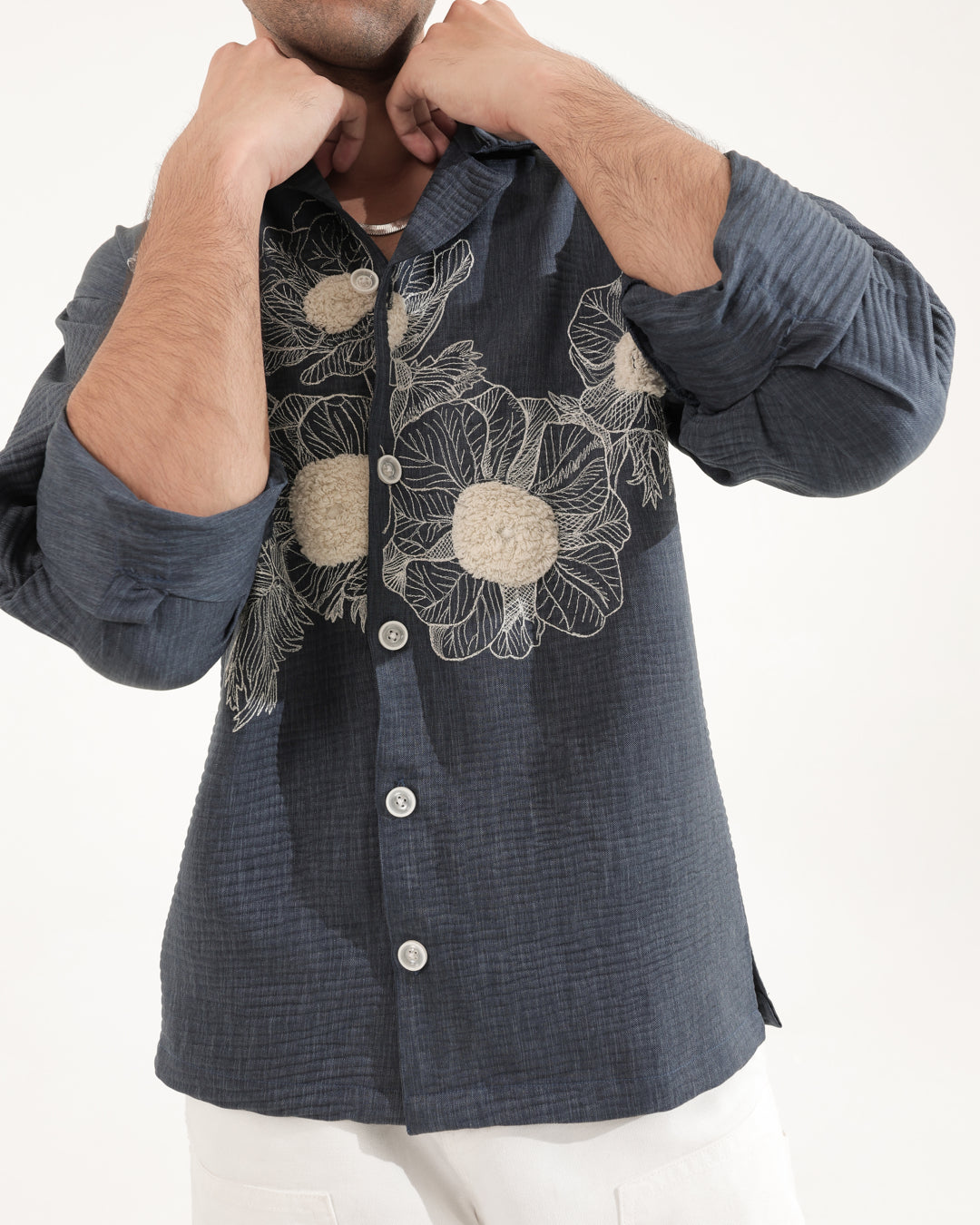 DANDELION EMBROIDERED UNISEX SHIRT