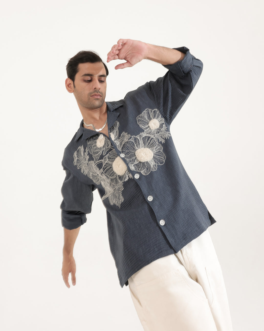 DANDELION EMBROIDERED UNISEX SHIRT