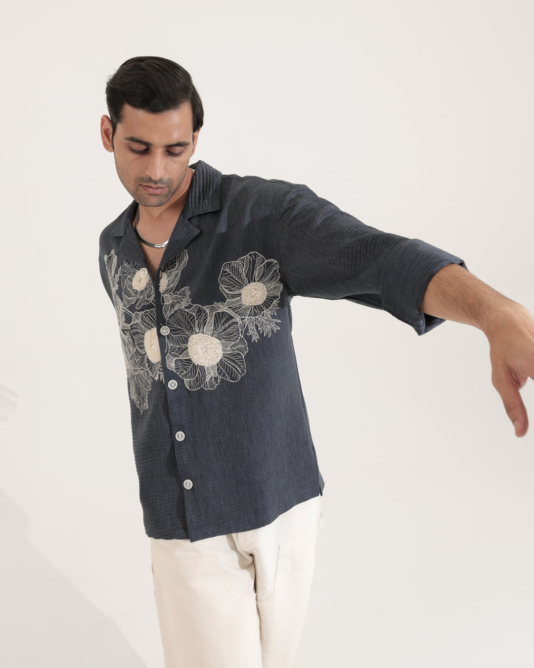 DANDELION EMBROIDERED UNISEX SHIRT