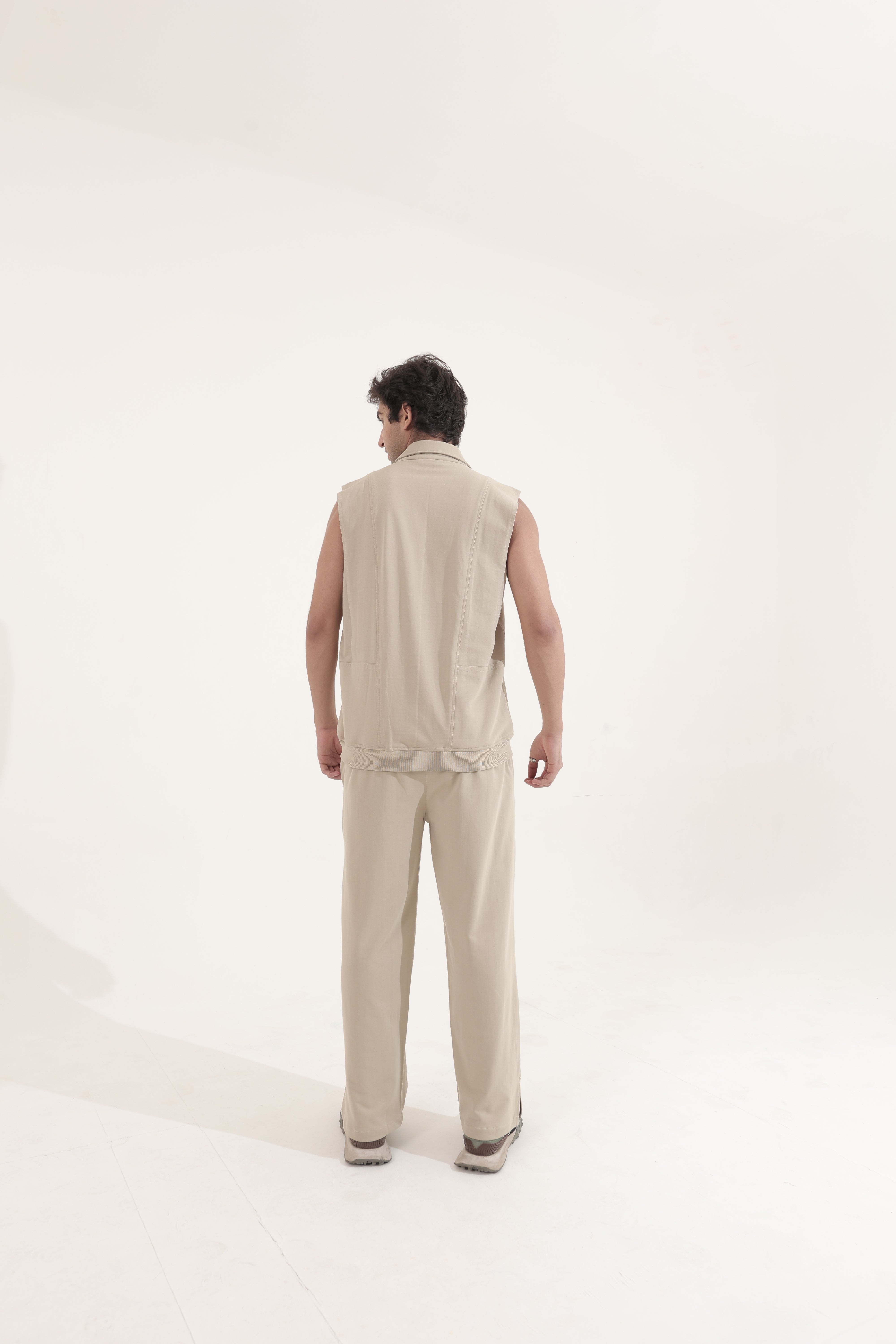 BEIGE HALF SELEEVE CO ORD SET