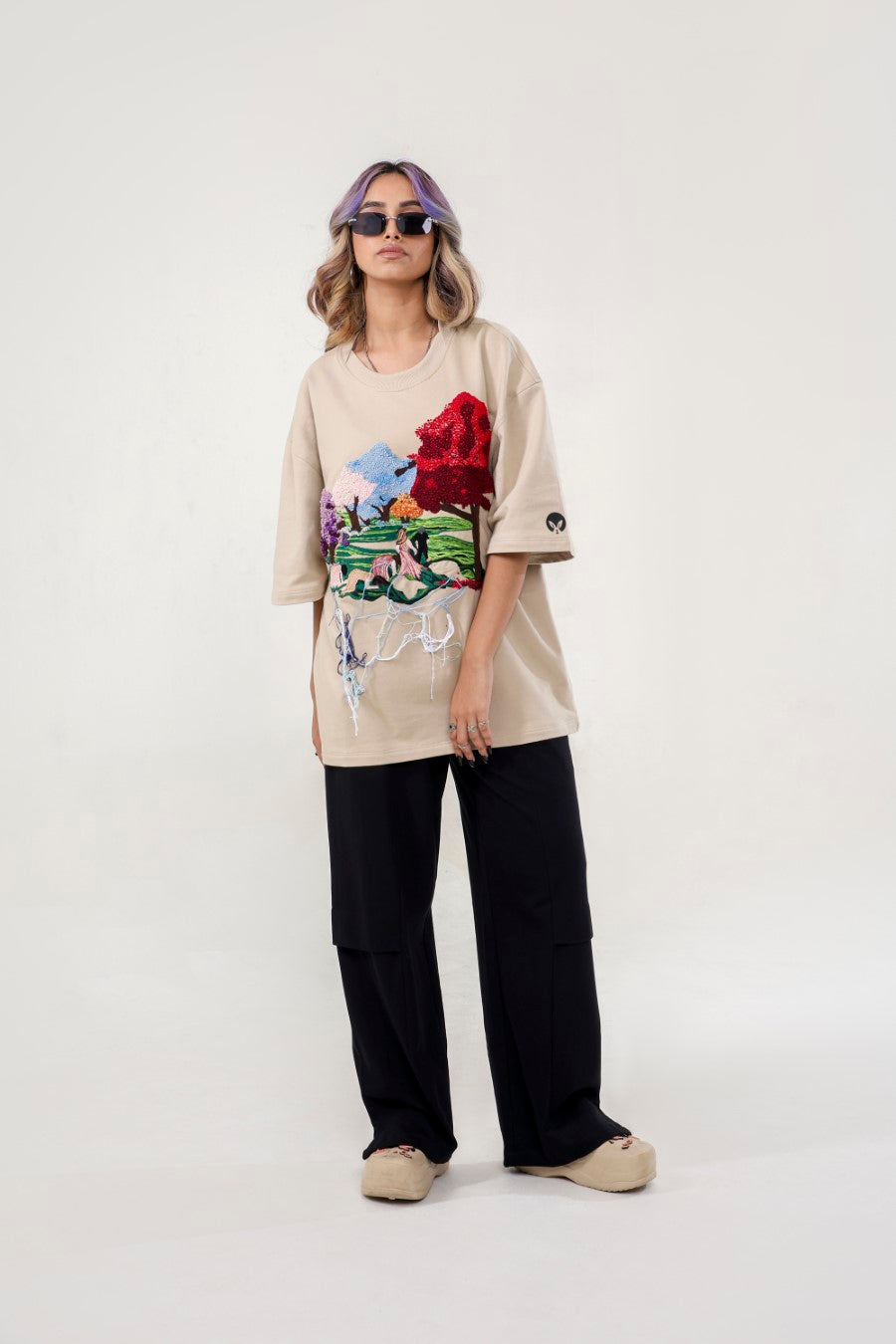 ANGEL HANDEMBROIDERED UNISEX TSHIRT