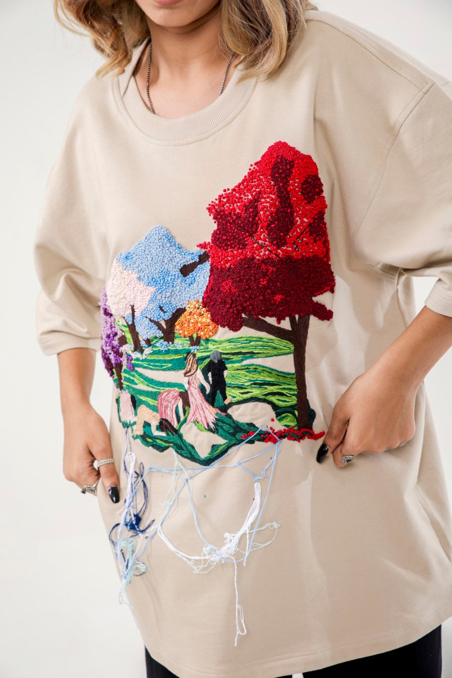 ANGEL HANDEMBROIDERED UNISEX TSHIRT