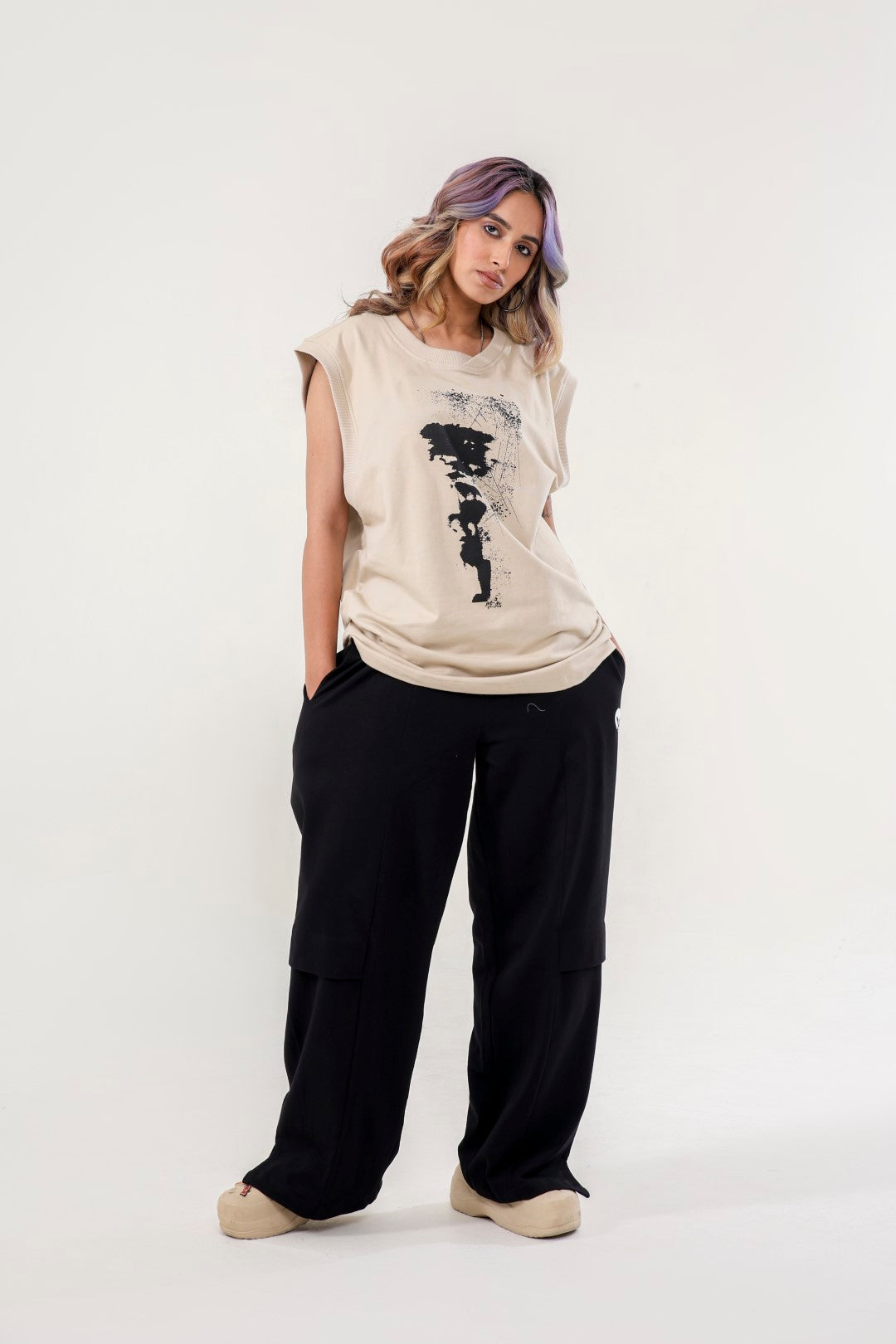 Blur flower vest