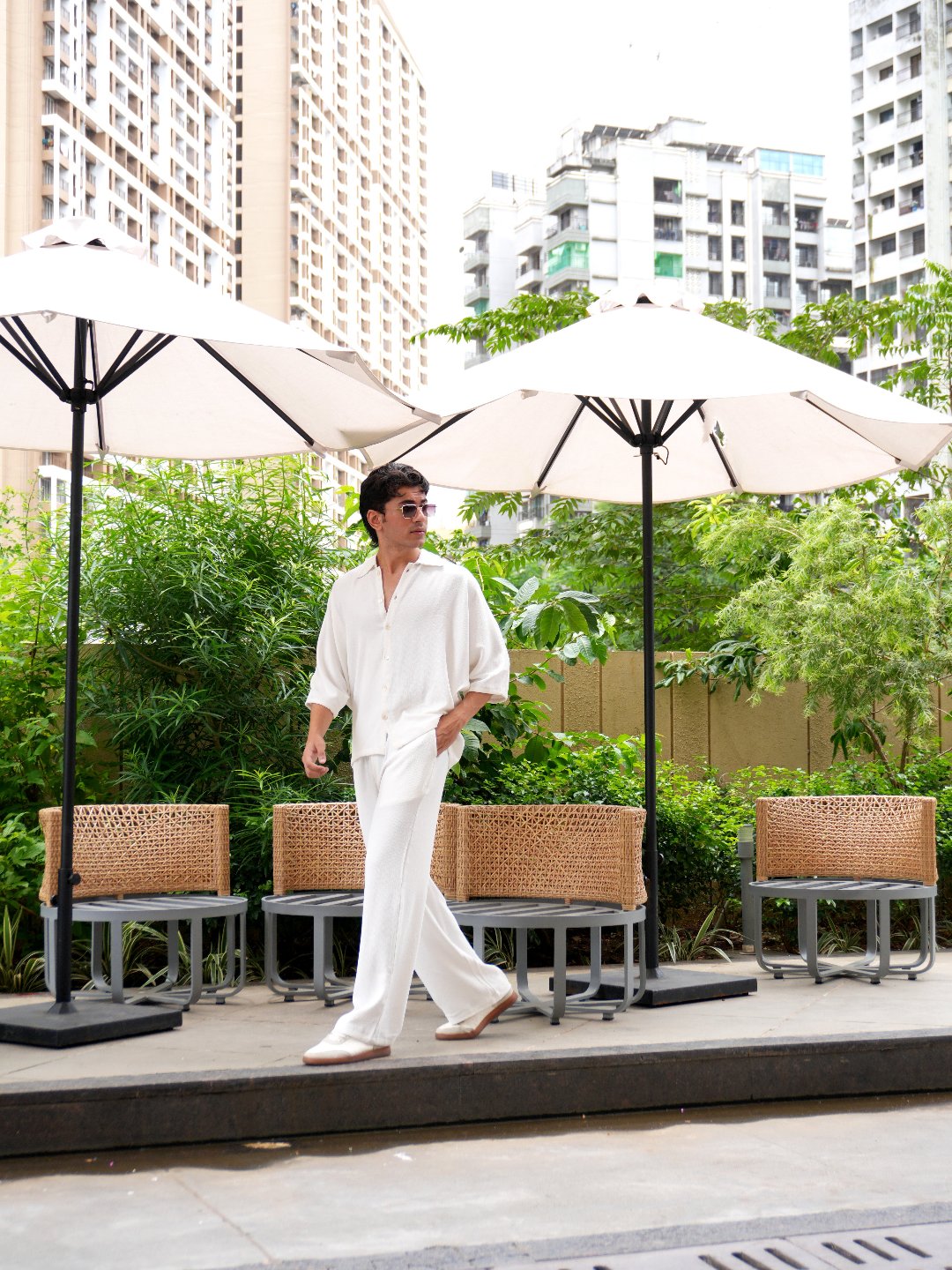 DOLMAN WHITE TEXTURED CO-ORD SET NEW EDITION