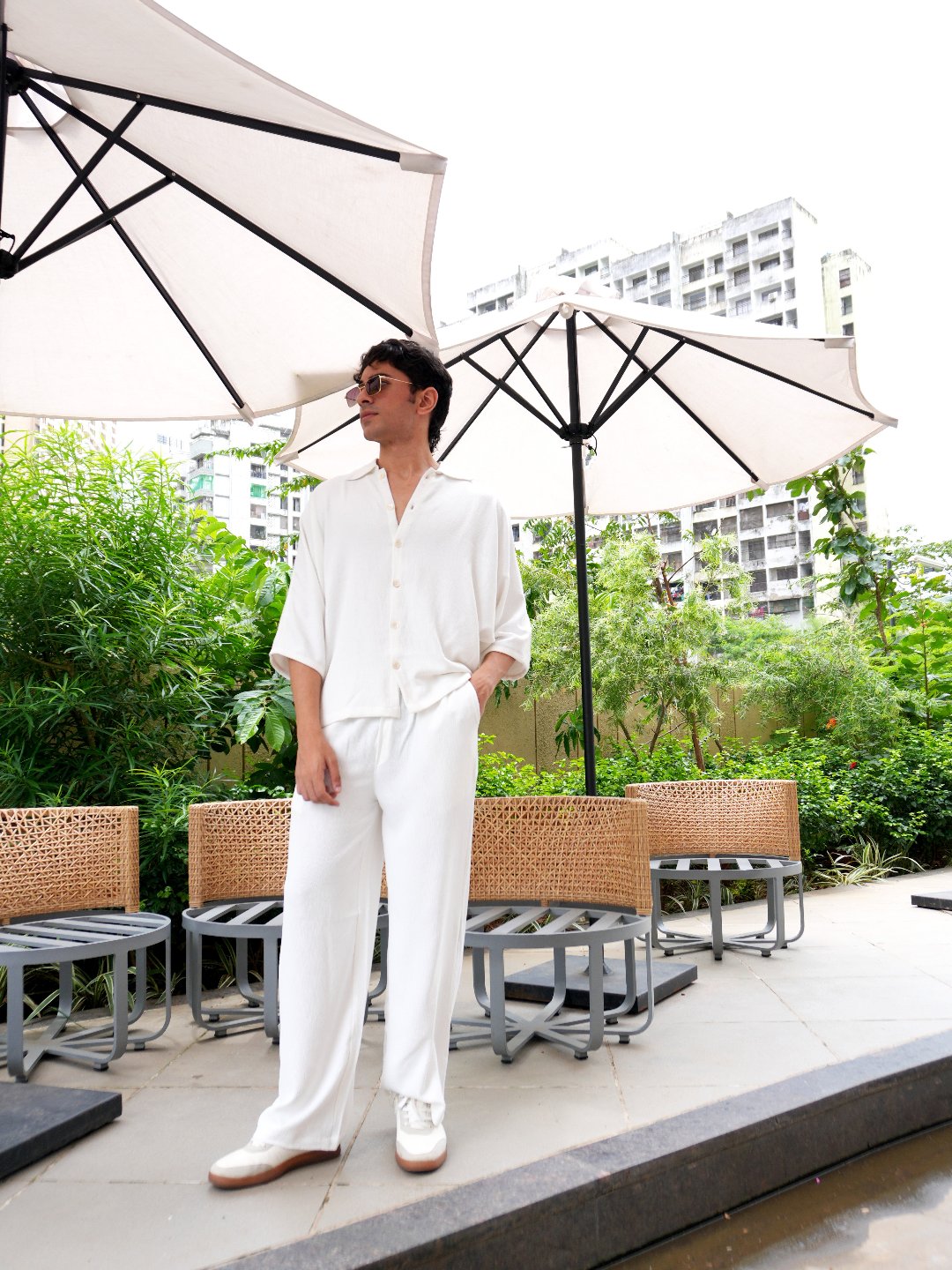 DOLMAN WHITE TEXTURED CO-ORD SET NEW EDITION