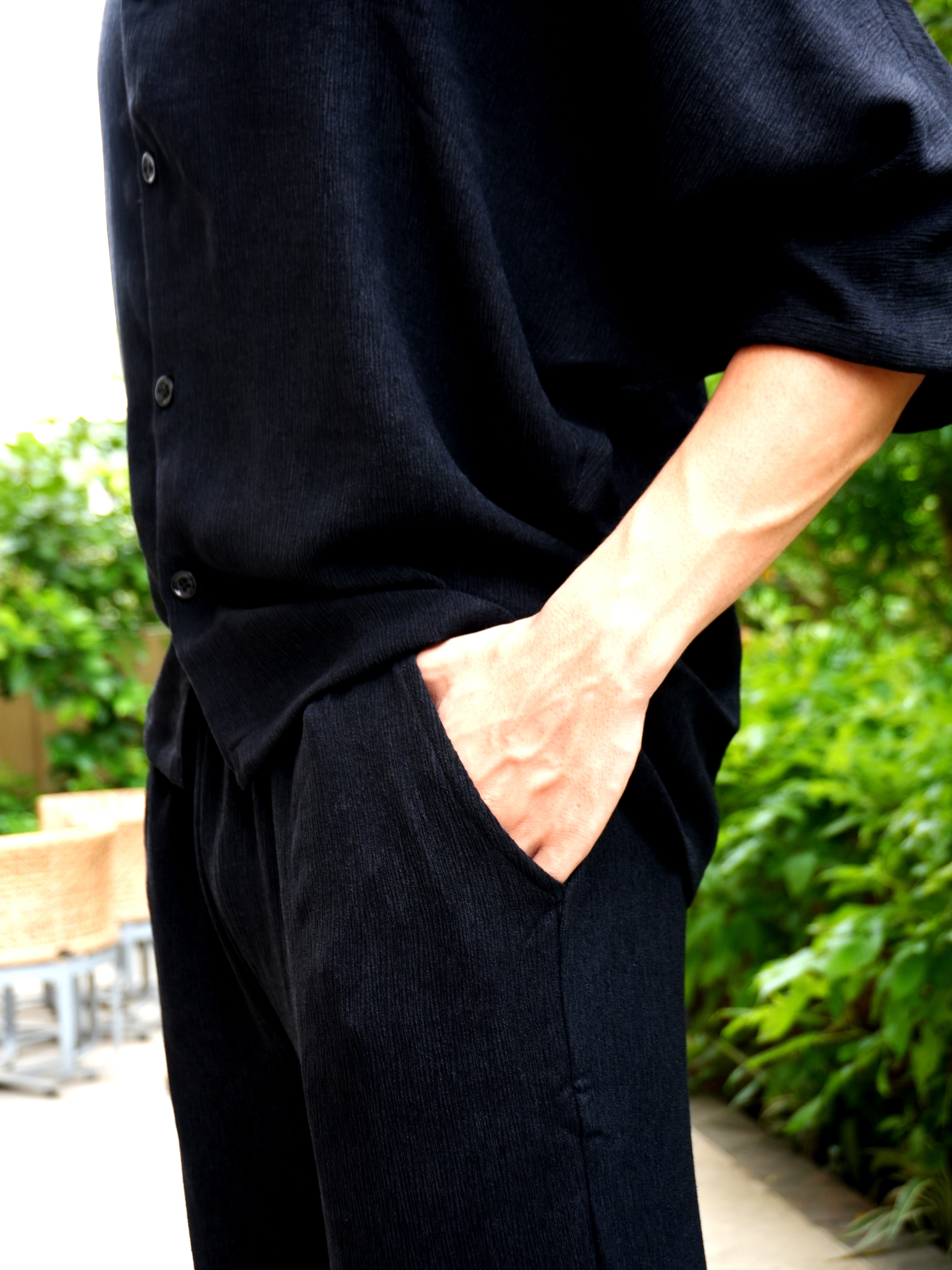 DOLMAN BLACK TEXTURED CO-ORD SET NEW EDITION