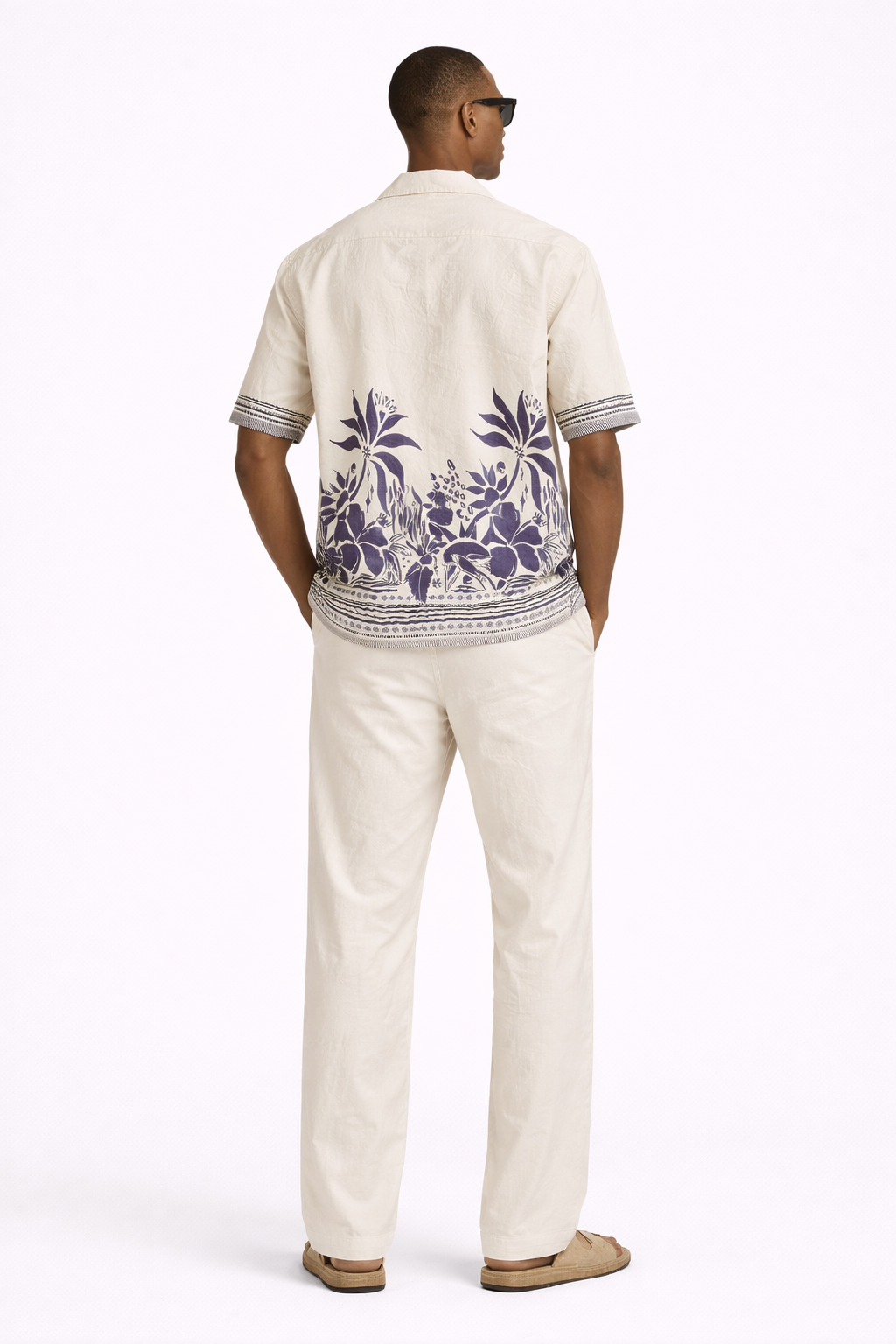 Navy Leaf crush effect Shirt