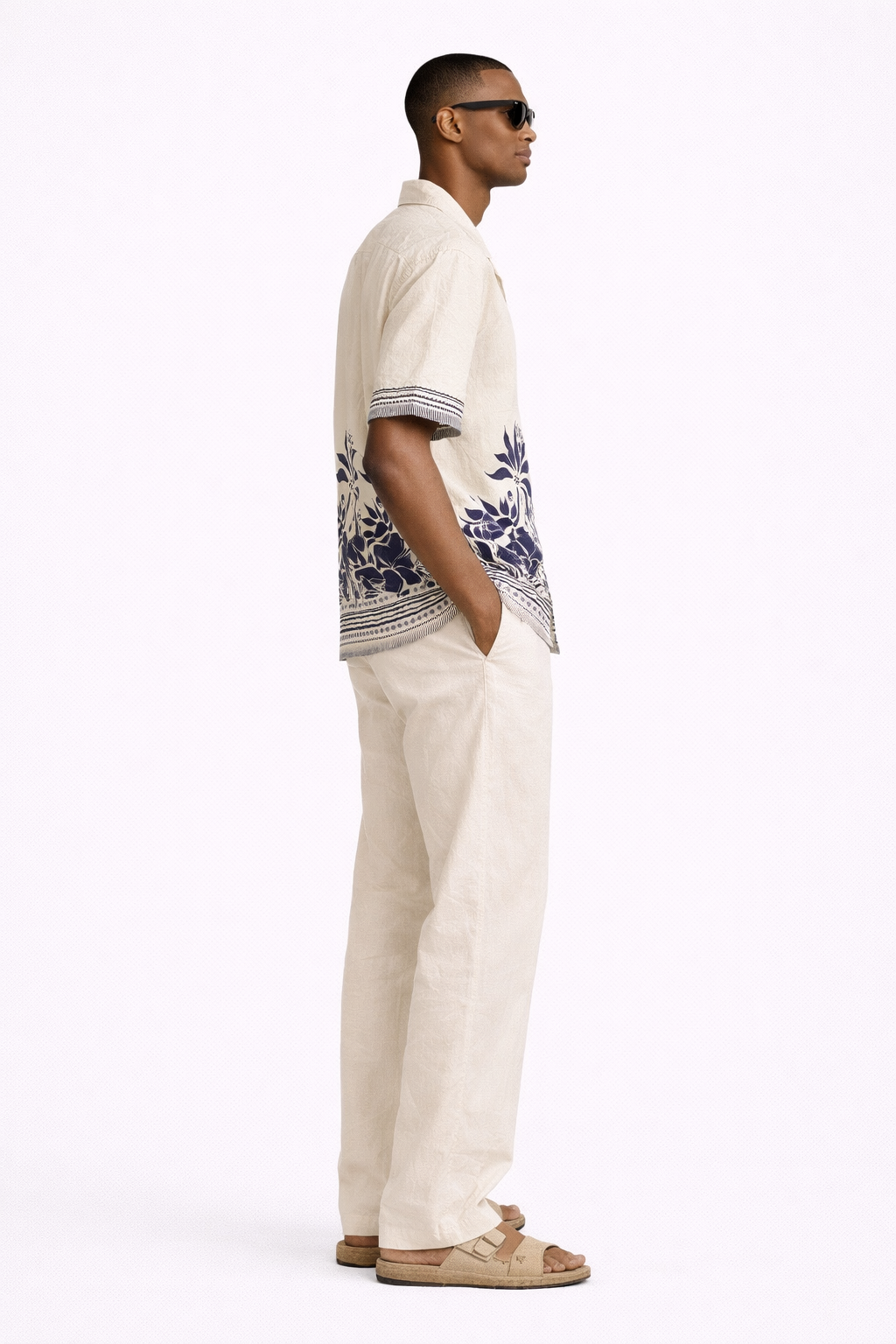 Navy Leaf crush effect Shirt