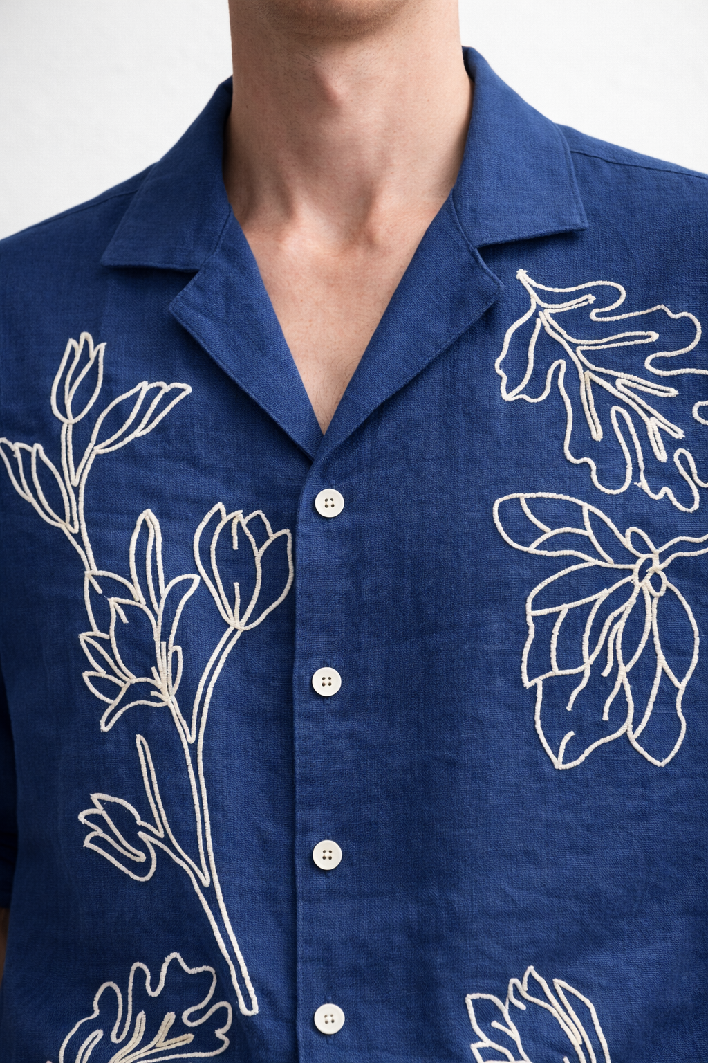 EBONY FLOWER SHIRT BLUE