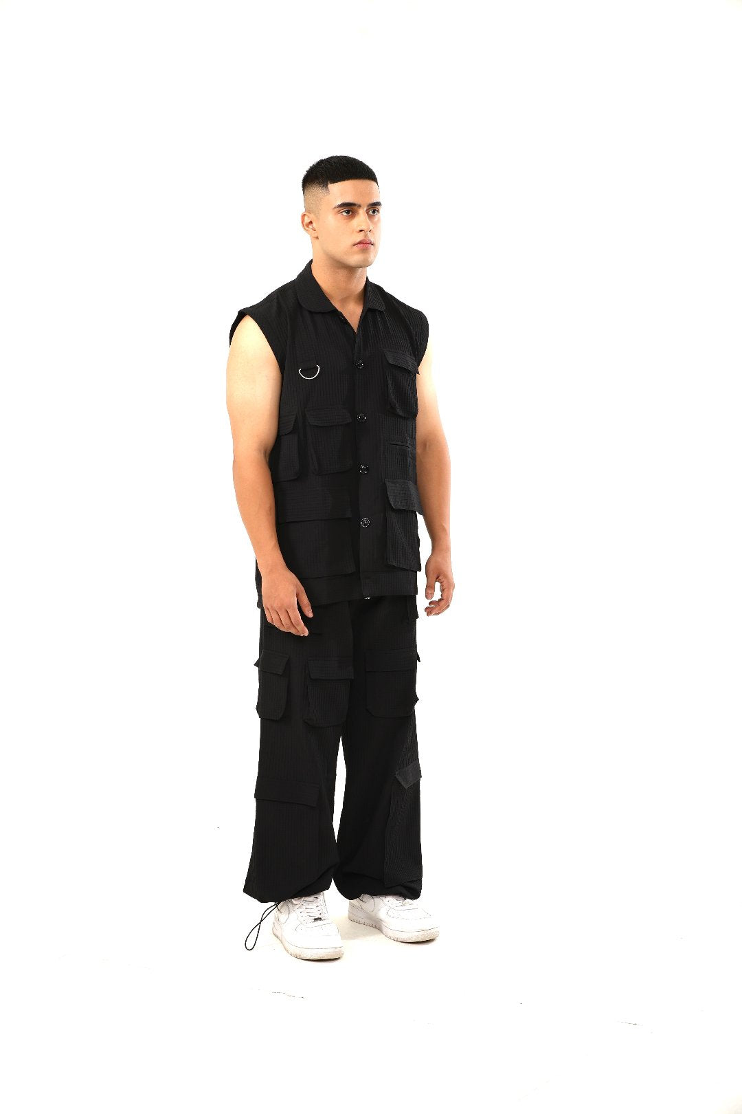 MULTI UTILITARIAN UNISEX SHIRT BLACK