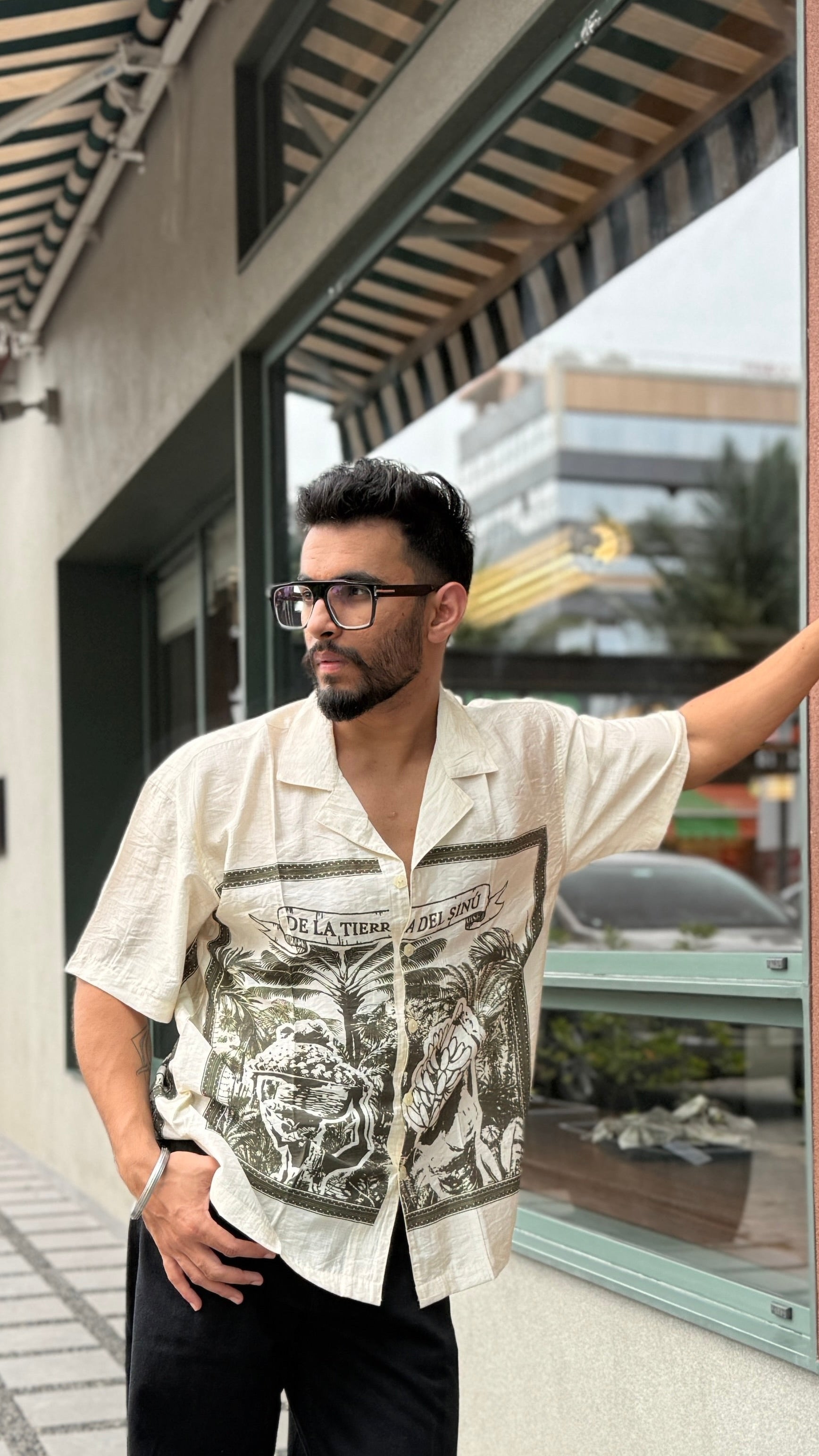 Warm crushed fabric shirt