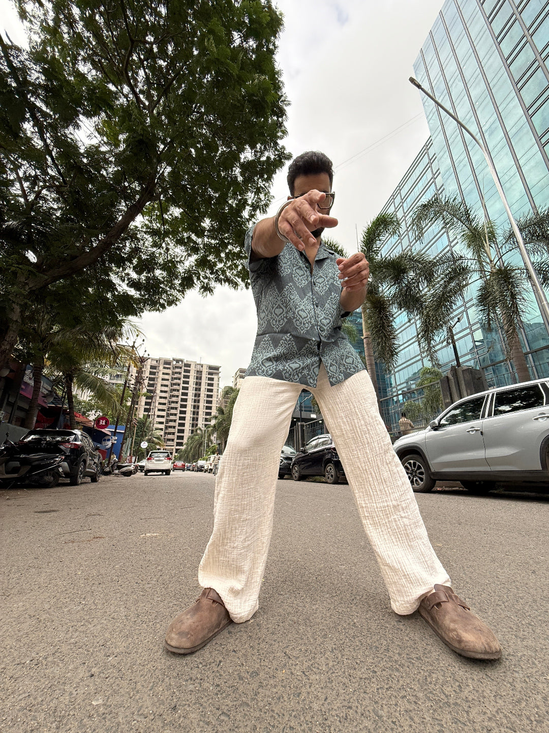 GREEN HERITAGE PRINT SHIRT