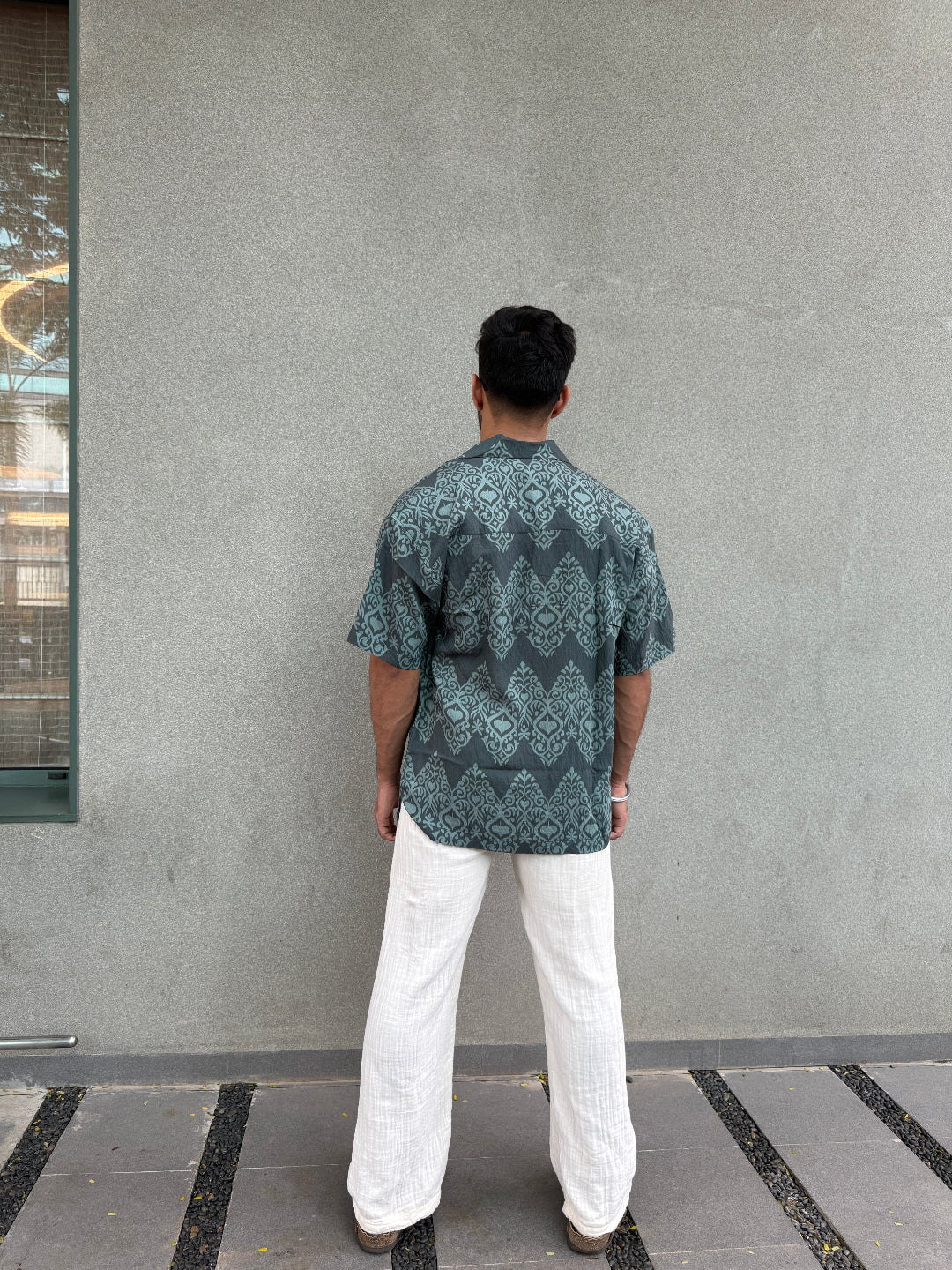 GREEN HERITAGE PRINT SHIRT