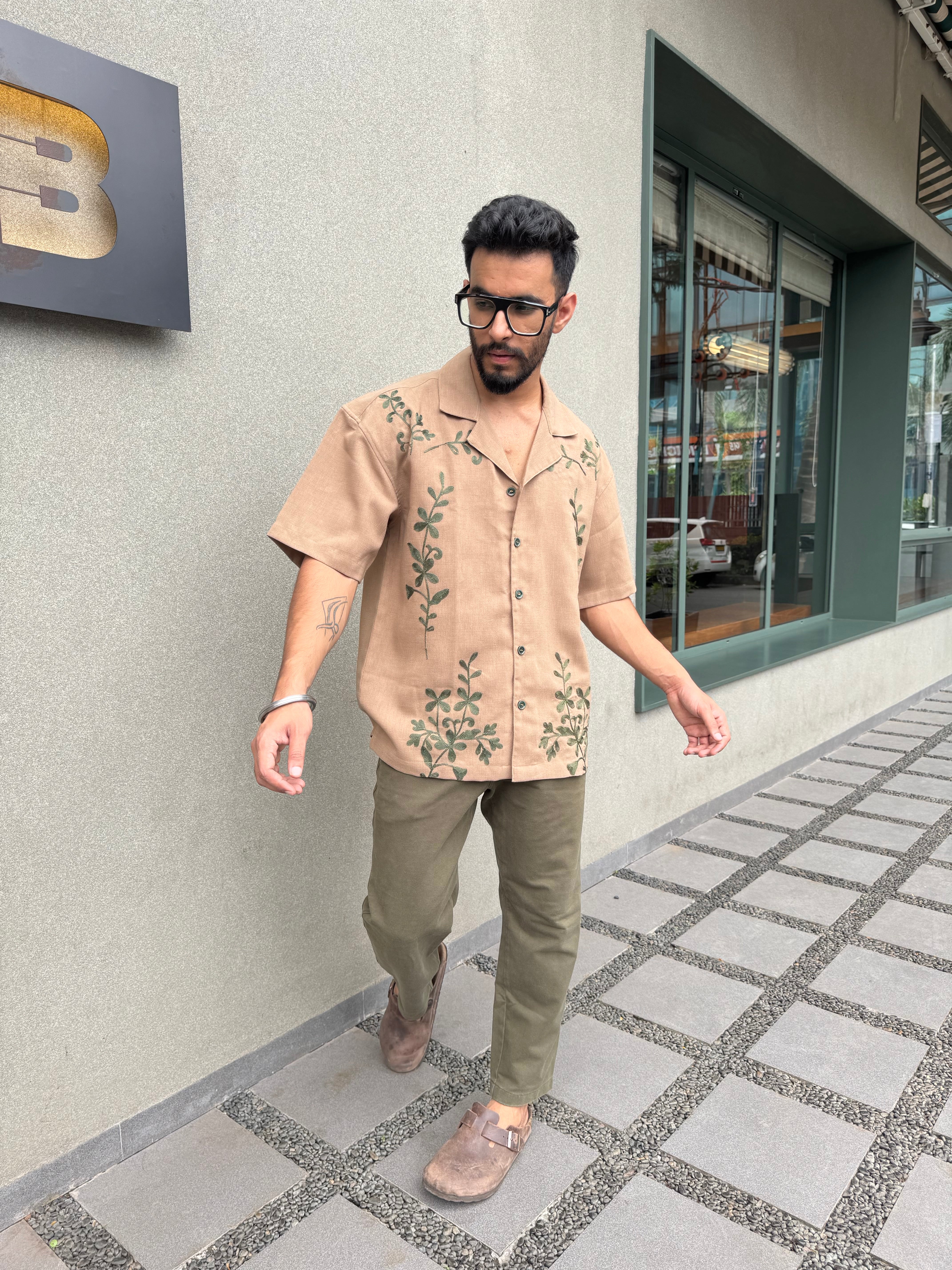 MOONLIT VINES SHIRT MUD
