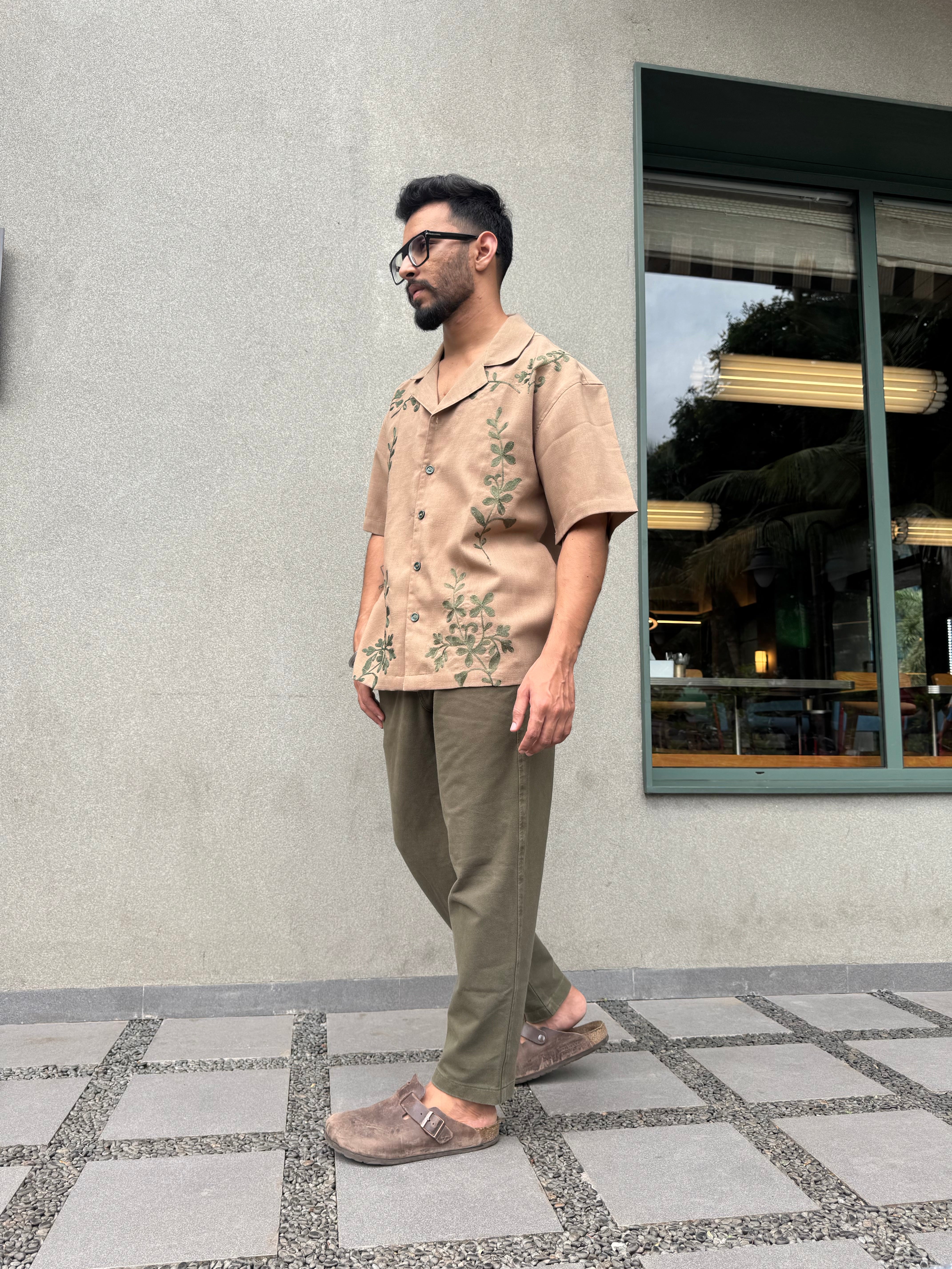 MOONLIT VINES SHIRT MUD