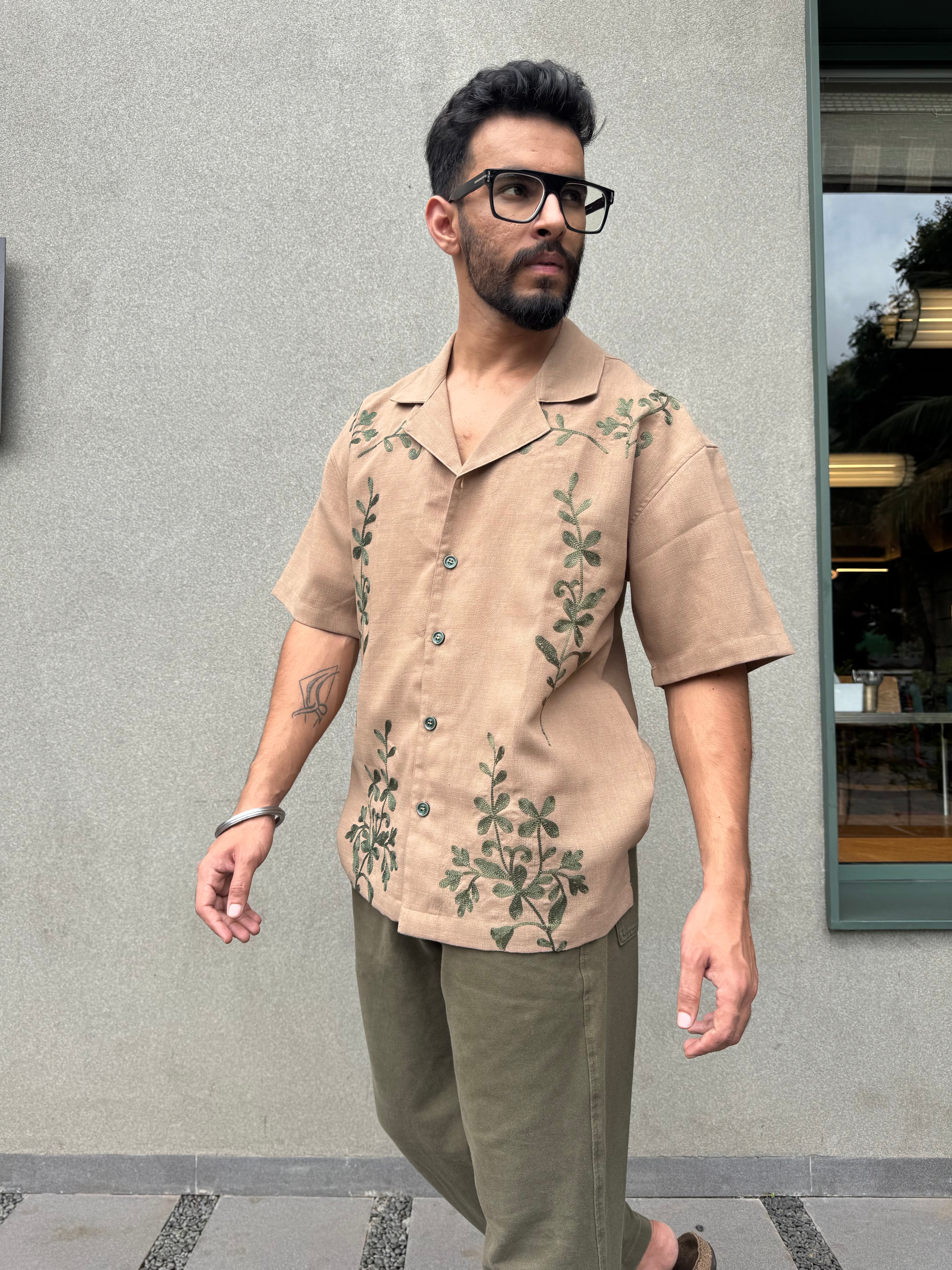 MOONLIT VINES SHIRT MUD