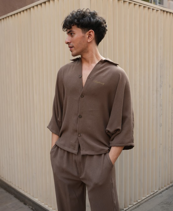 DOLMAN BROWN TEXTURED CO-ORD SET NEW EDITION